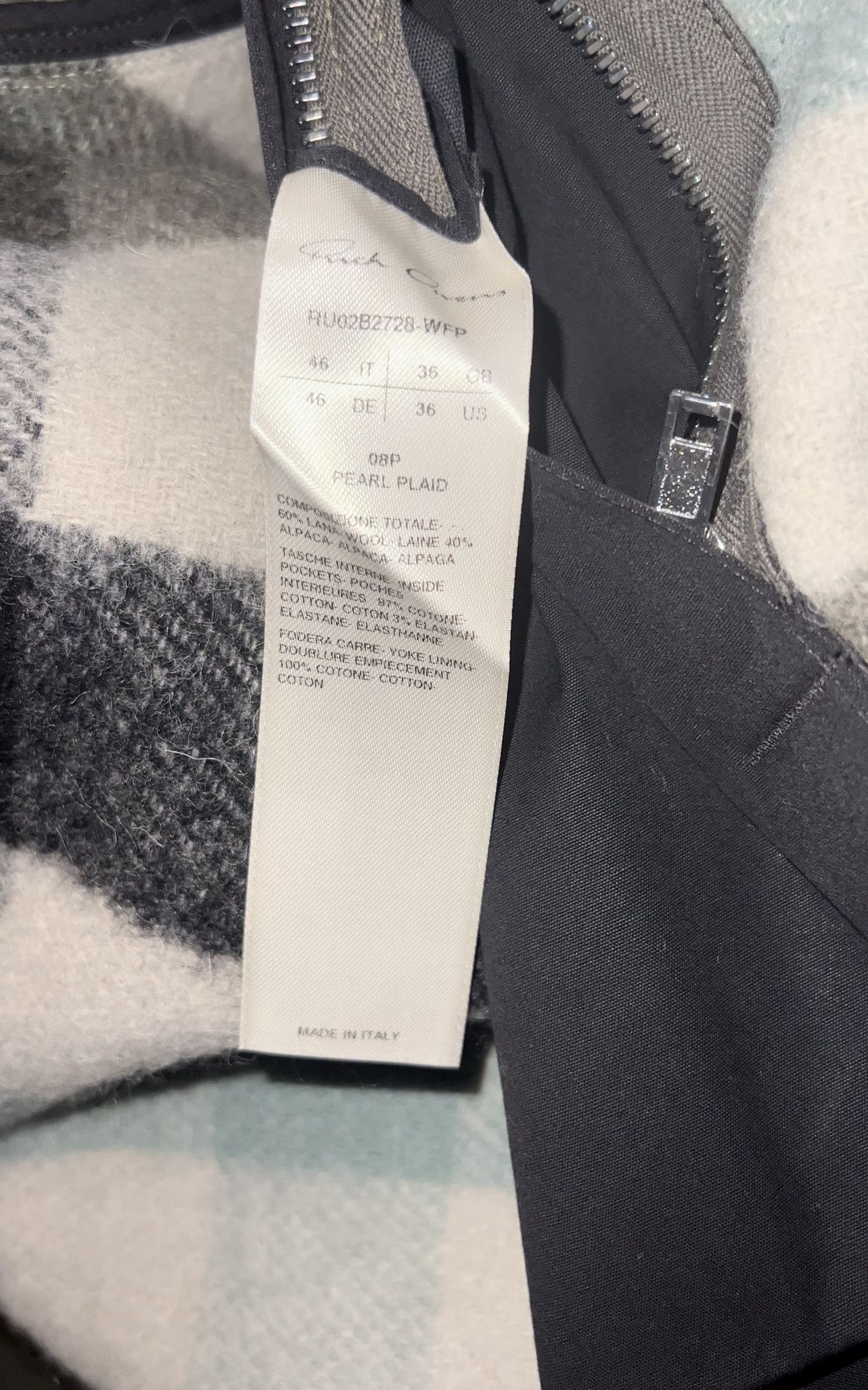 Rick Owens Rick Owens FW22STROBE Jumbo Oversized Pearl Plaid Outershirt Size US S / EU 44-46 / 1 - 4 Thumbnail