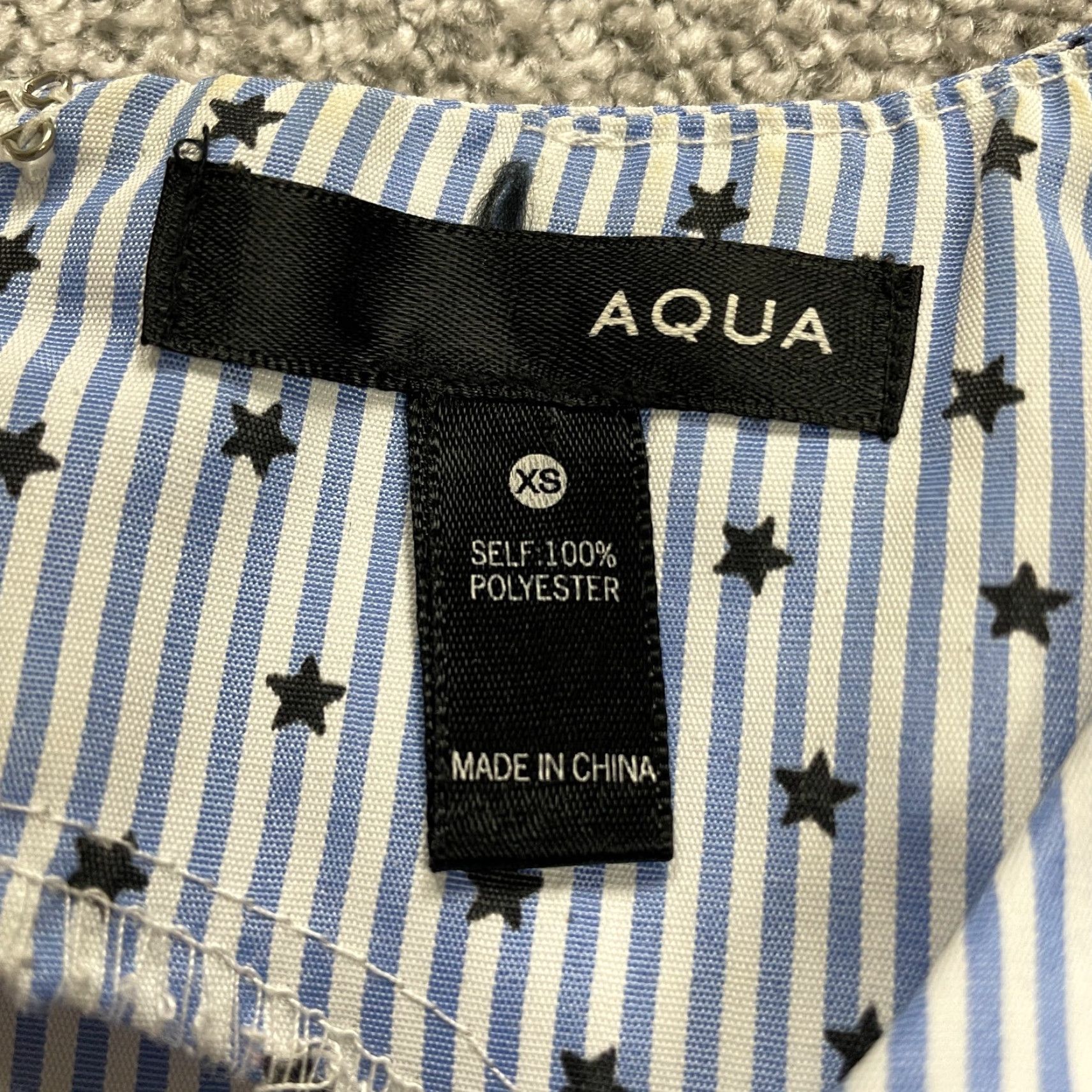 AQUA Aqua Blouse Womens XS Blue White Striped Sleeveless Top Size XS / US 0-2 / IT 36-38 - 6 Thumbnail