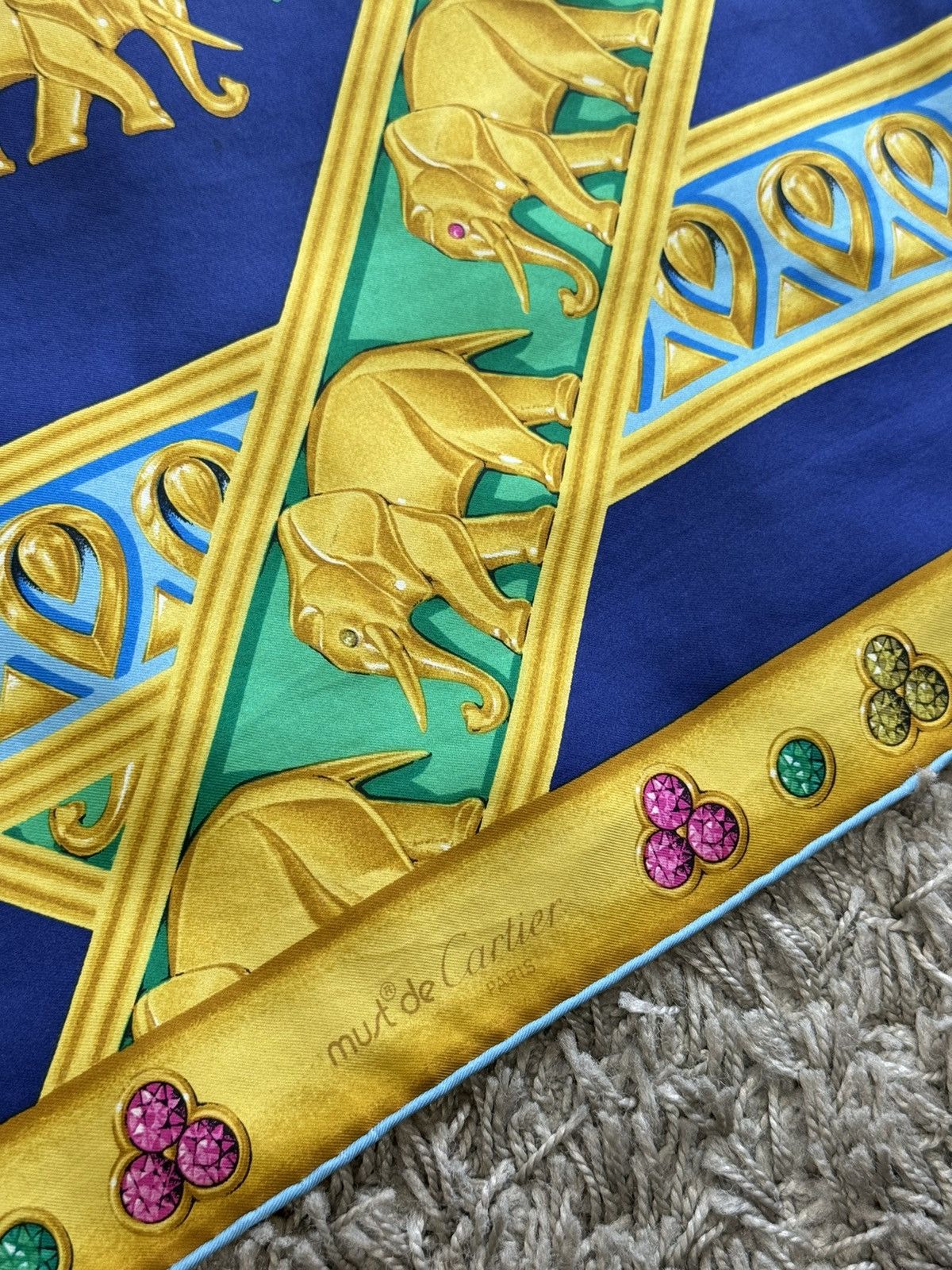 Cartier × Vintage Vintage Cartier silk scarf original luxury rare item Size ONE SIZE - 2 Thumbnail