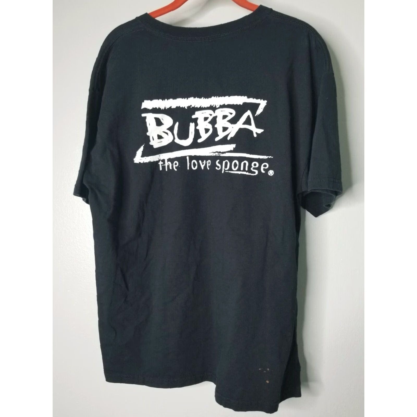 Gildan VINTAGE Gildan Men's Black BUBBA THE LOVE SPONGE Radio Promo T-Shirt Love 2000s Mens Size US L / EU 52-54 / 3 - 3 Thumbnail