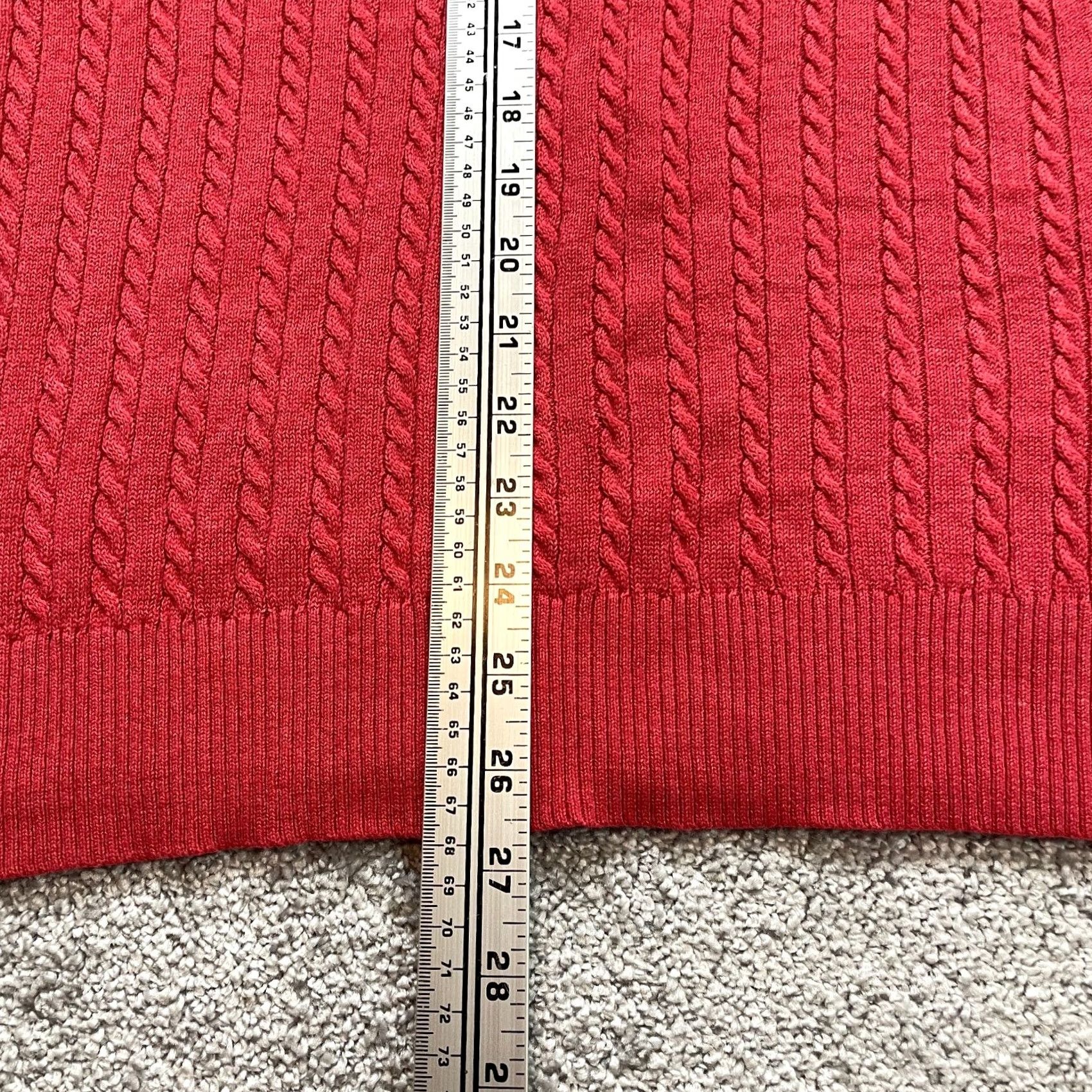 Vintage VINTAGE Laura Scott Sweater Womens Plus 3X Pink V Neck Pullover Cable Knit Sweatshirt Size XXL / US 16-18 / IT 52-54 - 5 Thumbnail