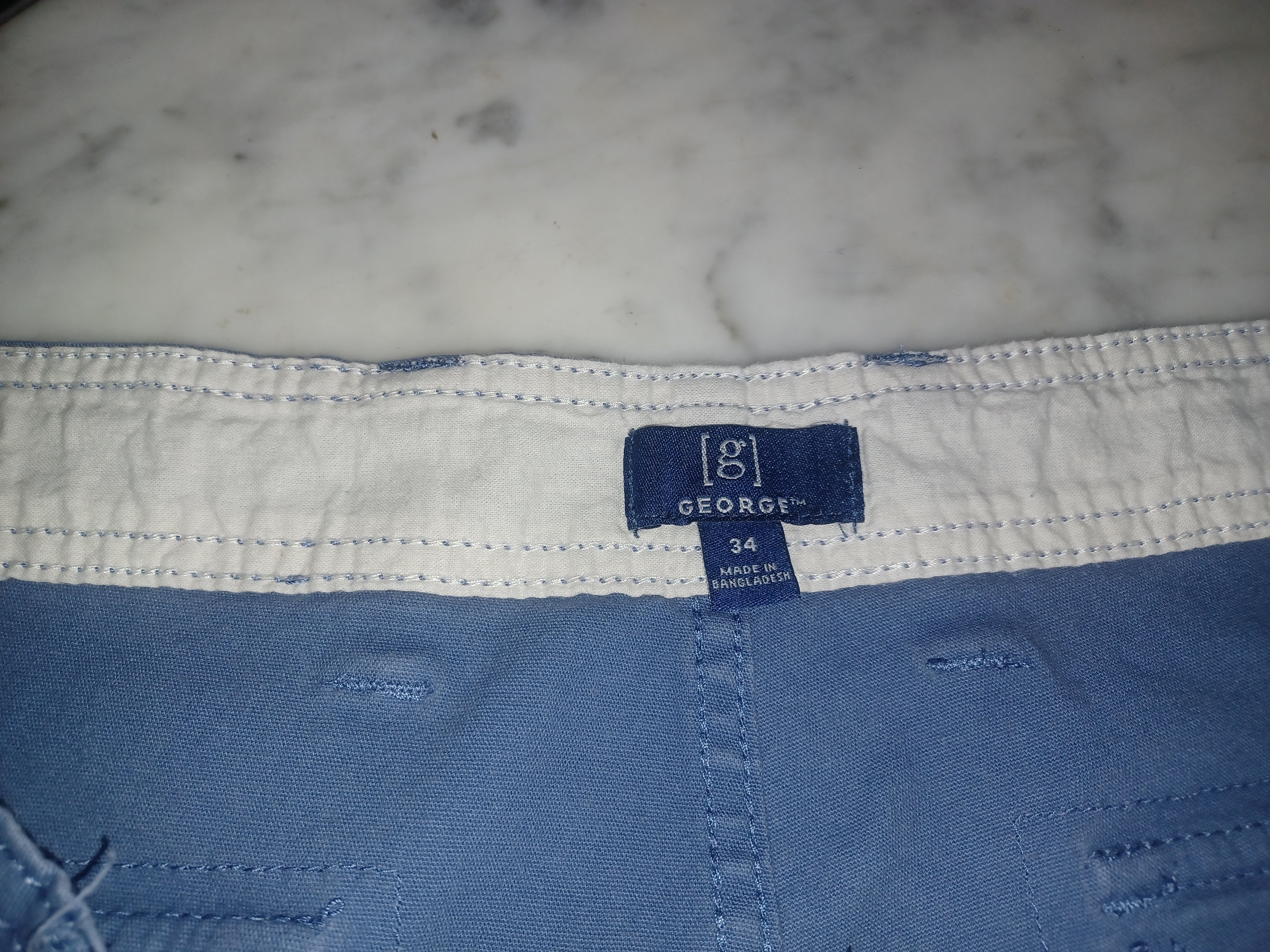 Other George Men's Cargo Shorts SZ 34 Blue Size US 34 / EU 50 - 5 Thumbnail