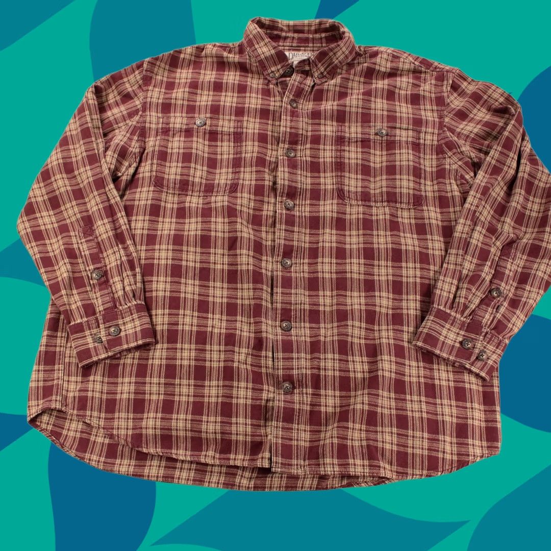 CO DULUTH TRADING CO Plaid Cotton Flannel Shirt XL workwear camp 00s y2k Mens Size US XL / EU 56 / 4 - 1 Thumbnail