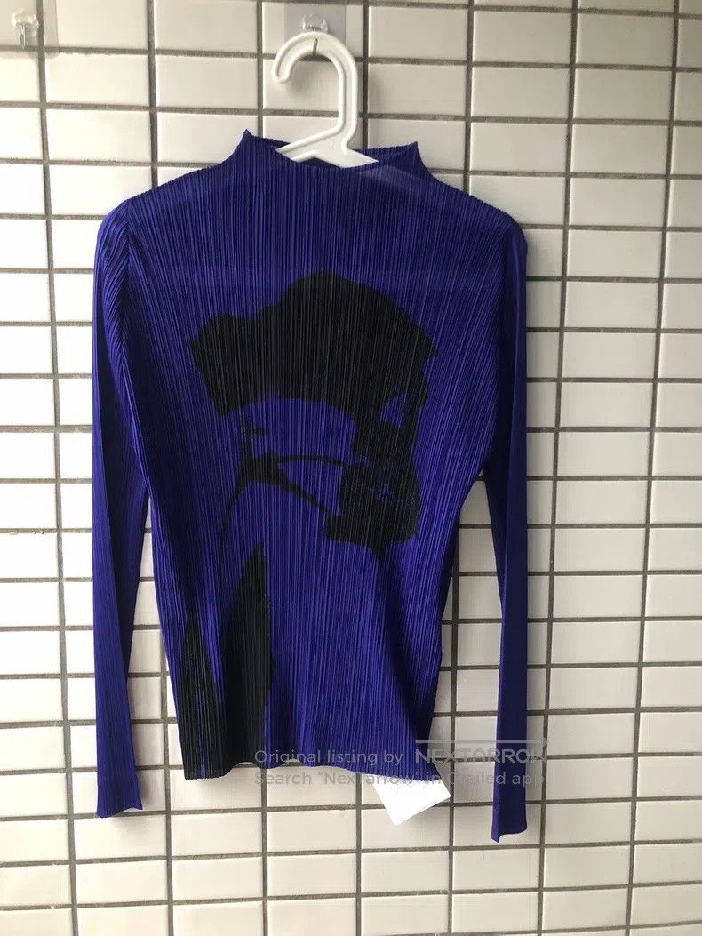 Issey Miyake Issey Miyake Purple Long Sleeve Top Size M / US 6-8 / IT 42-44 - 2 Thumbnail