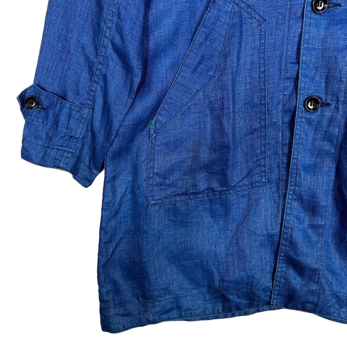 45rpm 🔥 TIGRE BROCANTE BLUE INDIGO JACKET MADE IN JAPAN Size US S / EU 44-46 / 1 - 4 Thumbnail