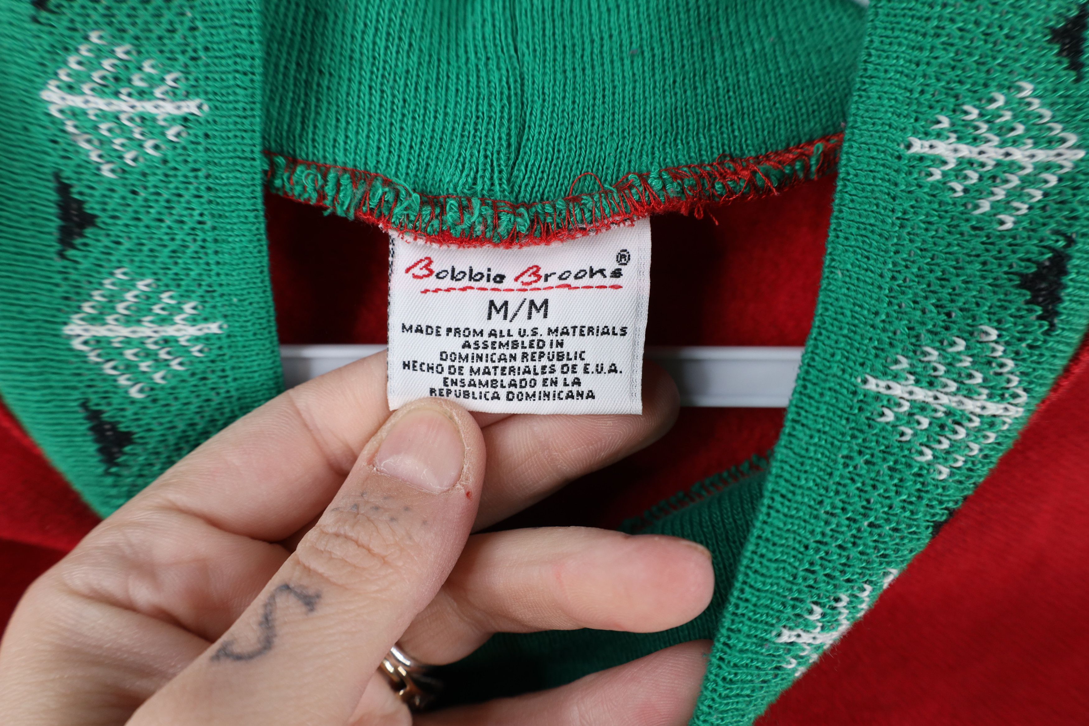 Vintage Vintage 90s Streetwear Christmas Mock Neck Sweatshirt Red Size M / US 6-8 / IT 42-44 - 9 Thumbnail