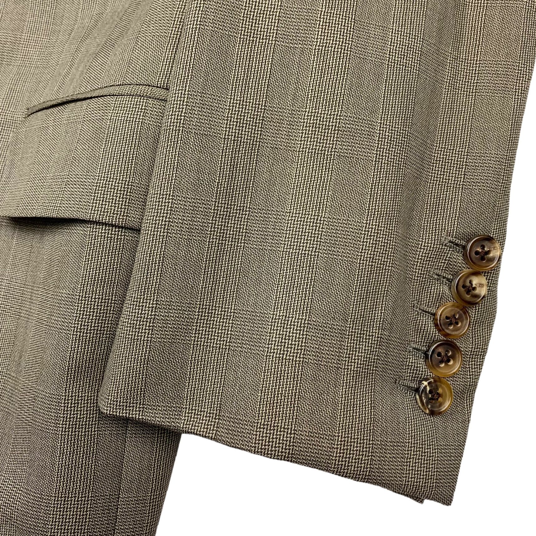 Vintage Hickey Freeman Blazer Mens 100% Wool 2-Button Brown Plaid 40 Short Size US 40 / EU 56 - 3 Thumbnail