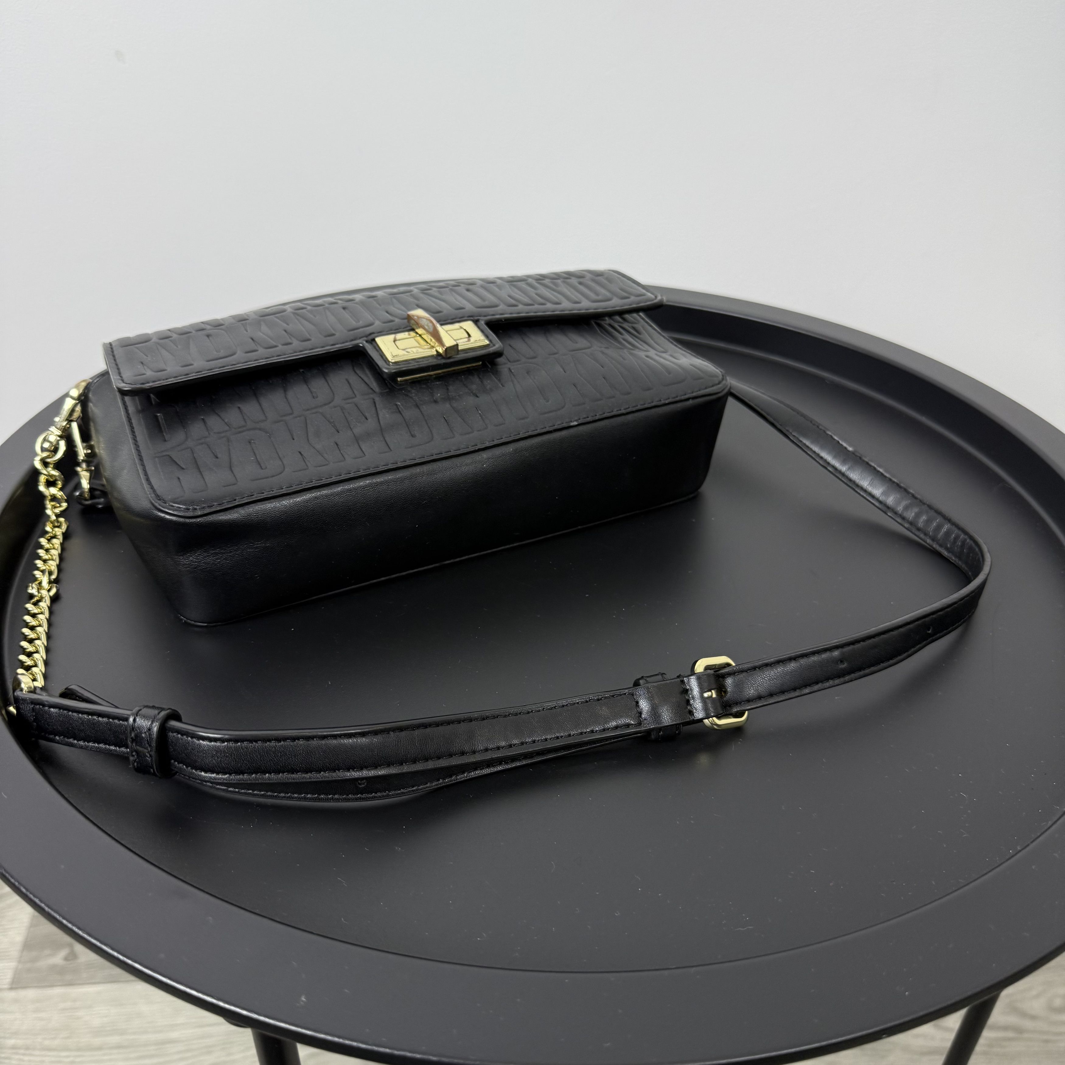 DKNY DKNY Donna Karan Black Monogram Crossbody Handle Bag Size ONE SIZE - 10 Thumbnail