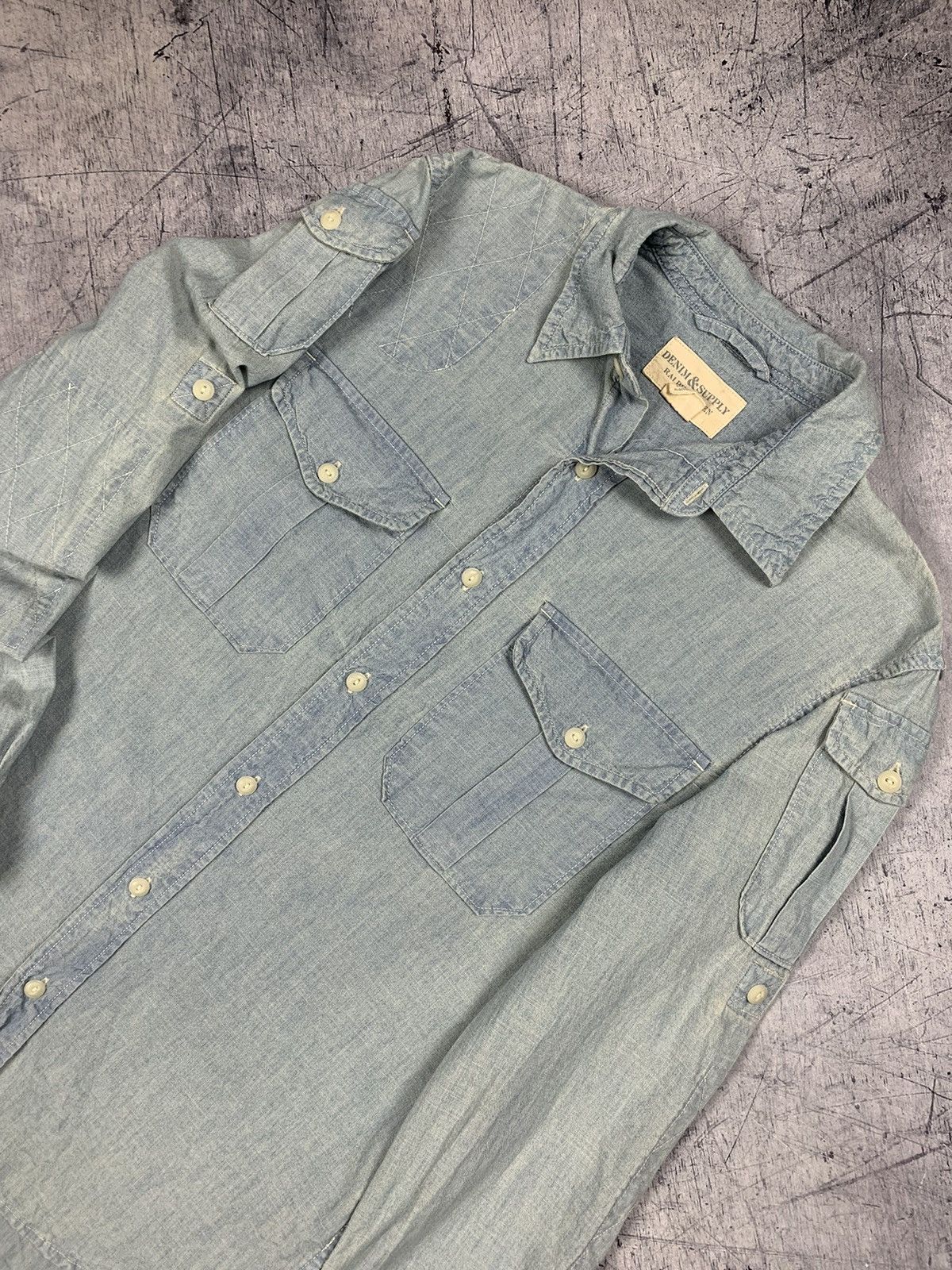 Denim & Supply Ralph Lauren Vintage Denim And Supply Ralph Lauren Washed Denim Shirt Size US S / EU 44-46 / 1 - 2 Thumbnail