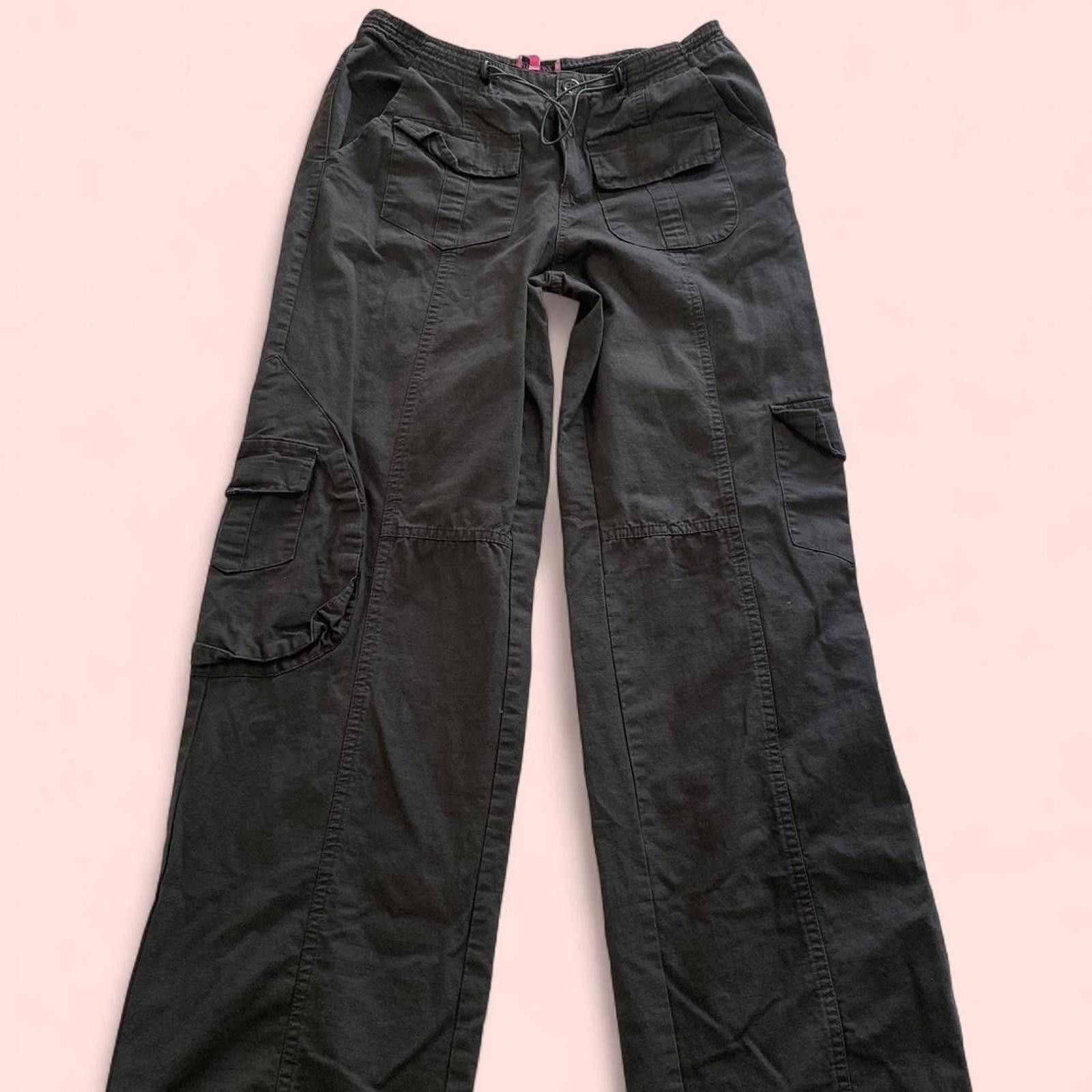 Designer Edikted - charcoal Grey cargo pants with adjustable waist Size 28" / US 6 / IT 42 - 1 Thumbnail