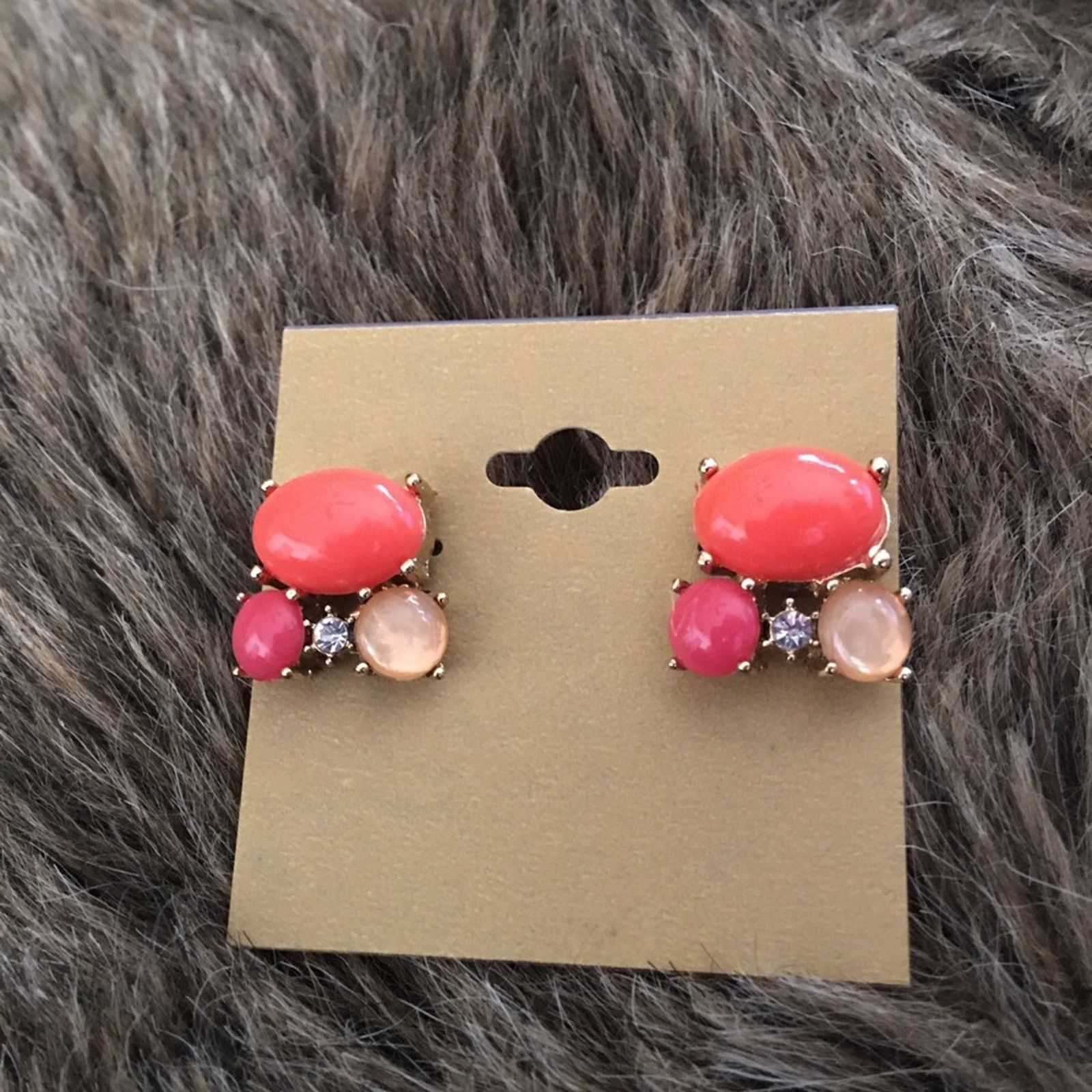 Vintage Vintage repurpose cabochon glass pierced earrings Size ONE SIZE - 2 Thumbnail