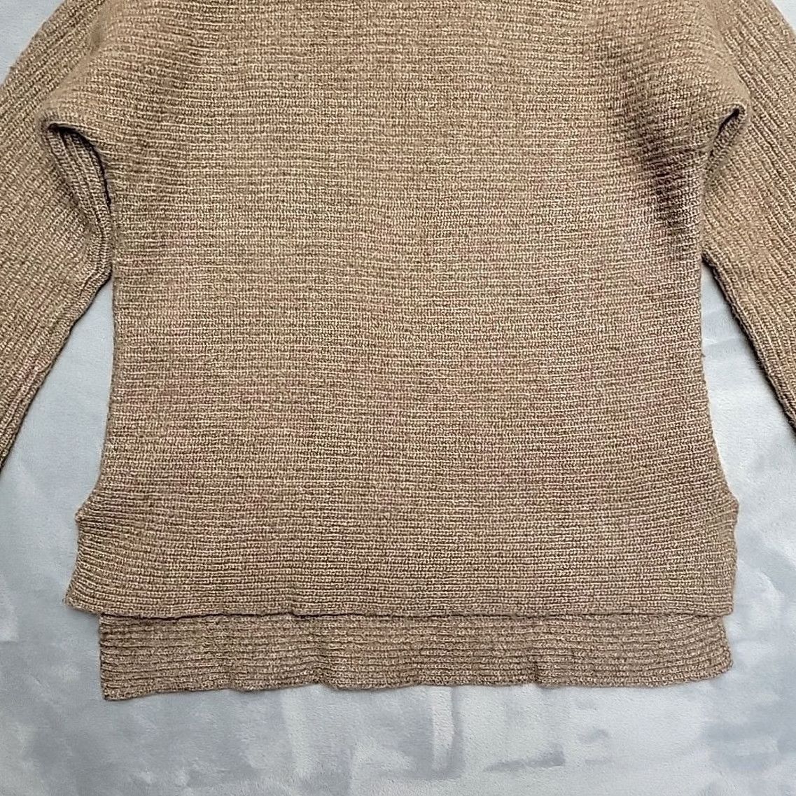 Ralph Lauren Bartolini Sweater Womens L Brown Wool Cashmere Mock Neck Italy Luxury Minimalist Size L / US 10 / IT 46 - 2 Thumbnail