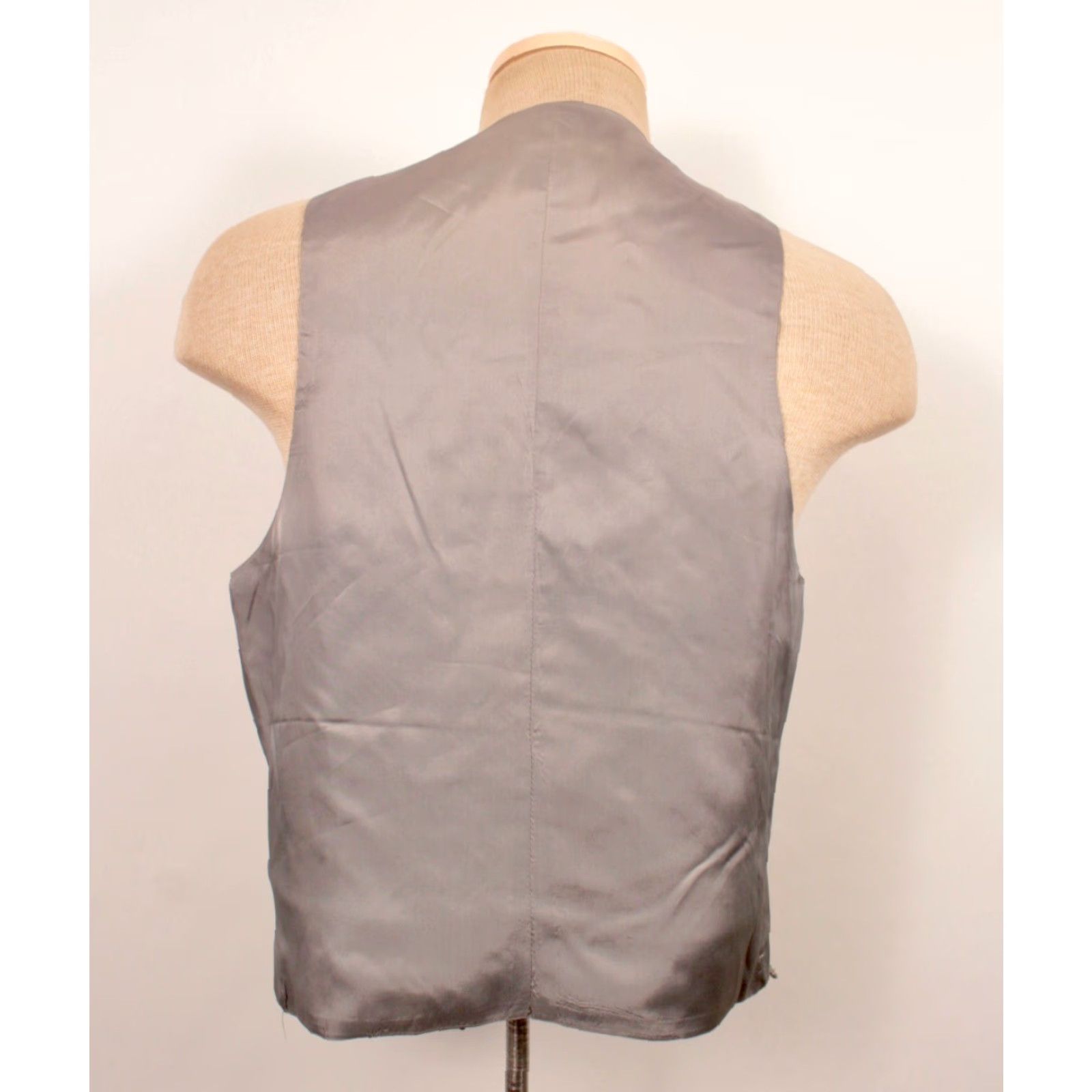 Vintage VINTAGE Men's VTG 70s Grey 3 PC Western Leisure Suit Sz M 1970s Disco Polyester Shirt Jacket Pants Mens Size 40R - 7 Thumbnail