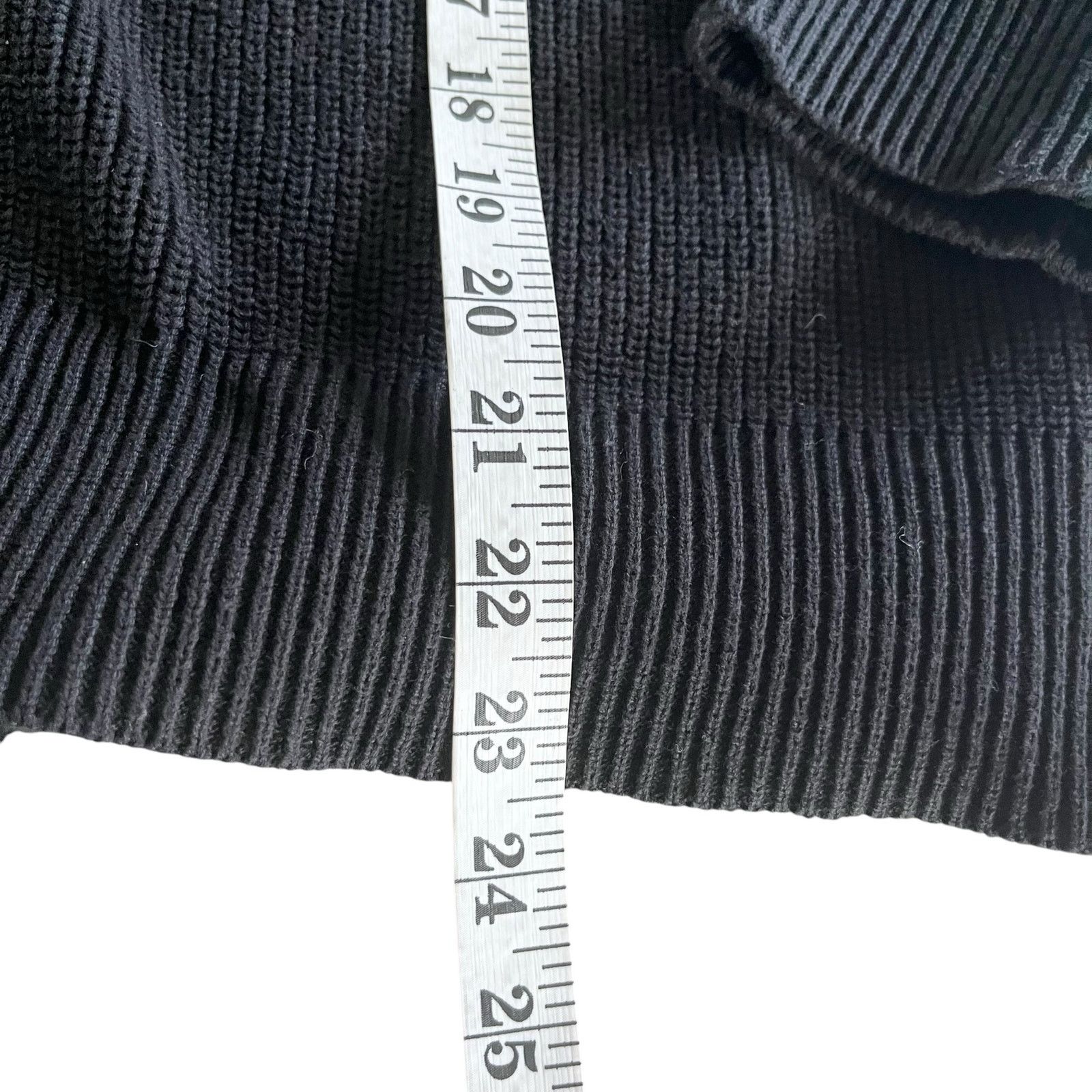 Hudson Hudson Womens Black Ribbed V Neck Cotton Cardigan Size XL / US 12-14 / IT 48-50 - 6 Thumbnail