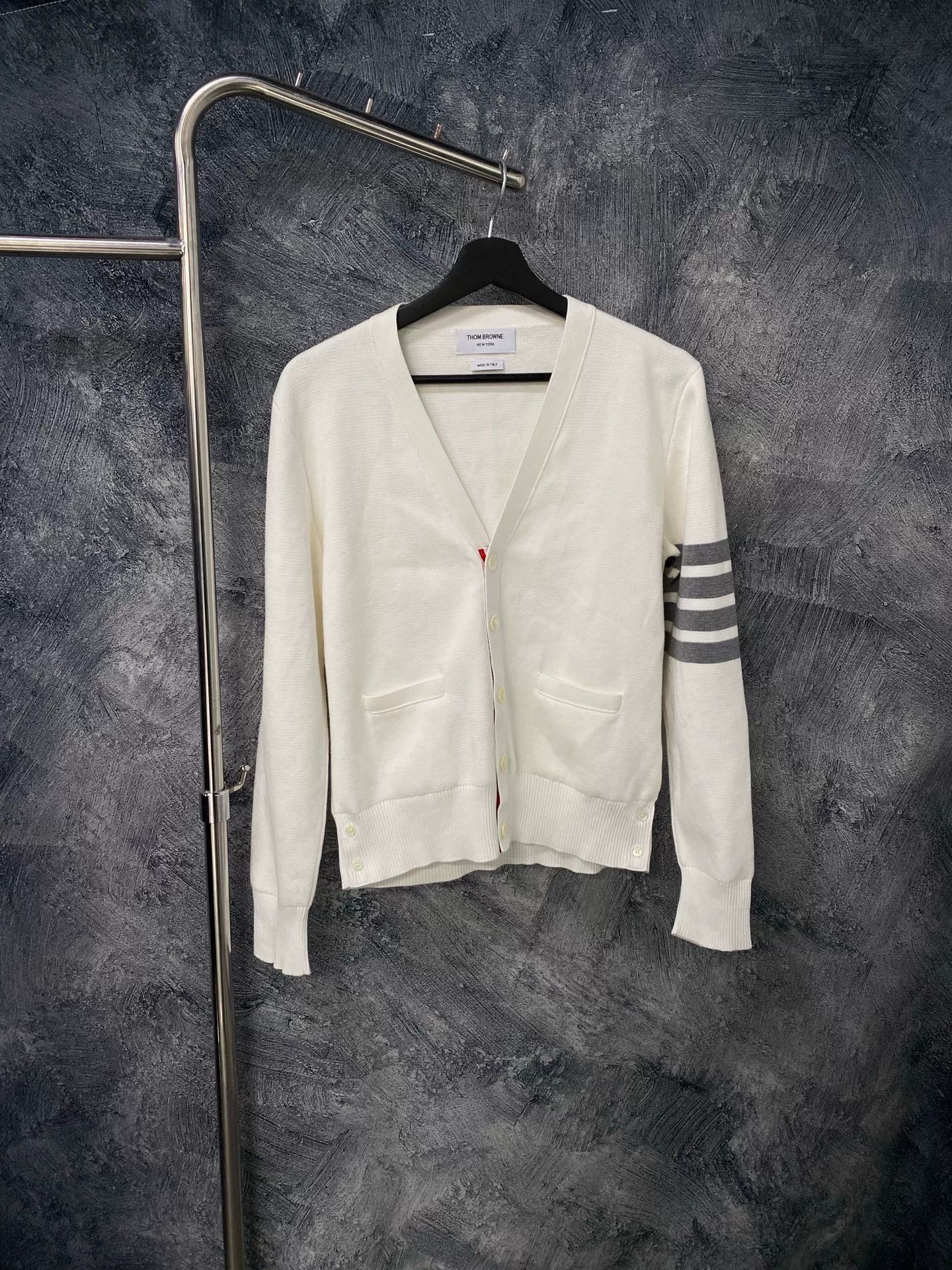 Thom Browne THOM BROWNE Logo Stripe Cardigan Sweater Size US M / EU 48-50 / 2 - 1 Thumbnail