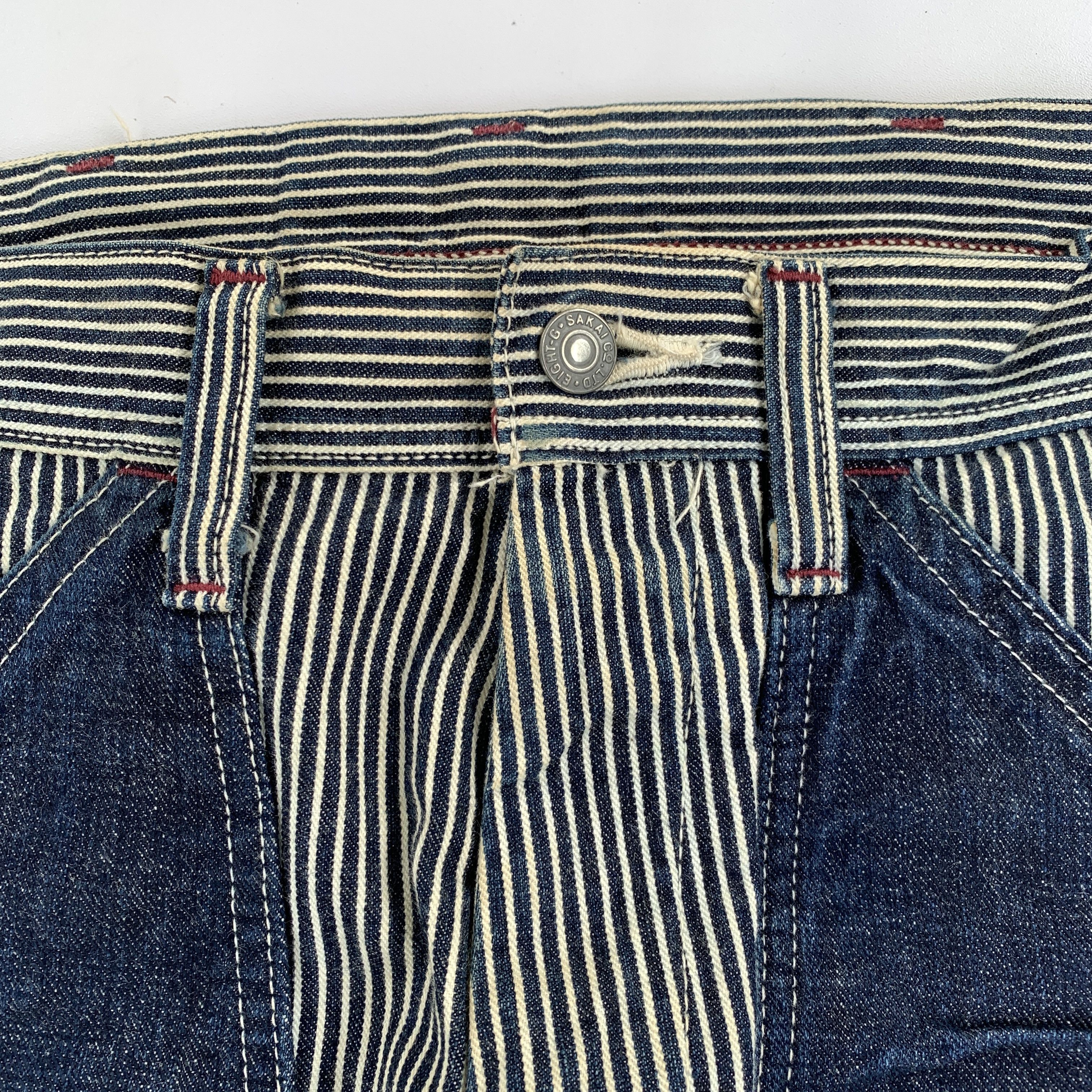 EIGHT-G Vintage Eight-G Hickory Carpenter Double Knee Pants Size US 31 - 5 Thumbnail