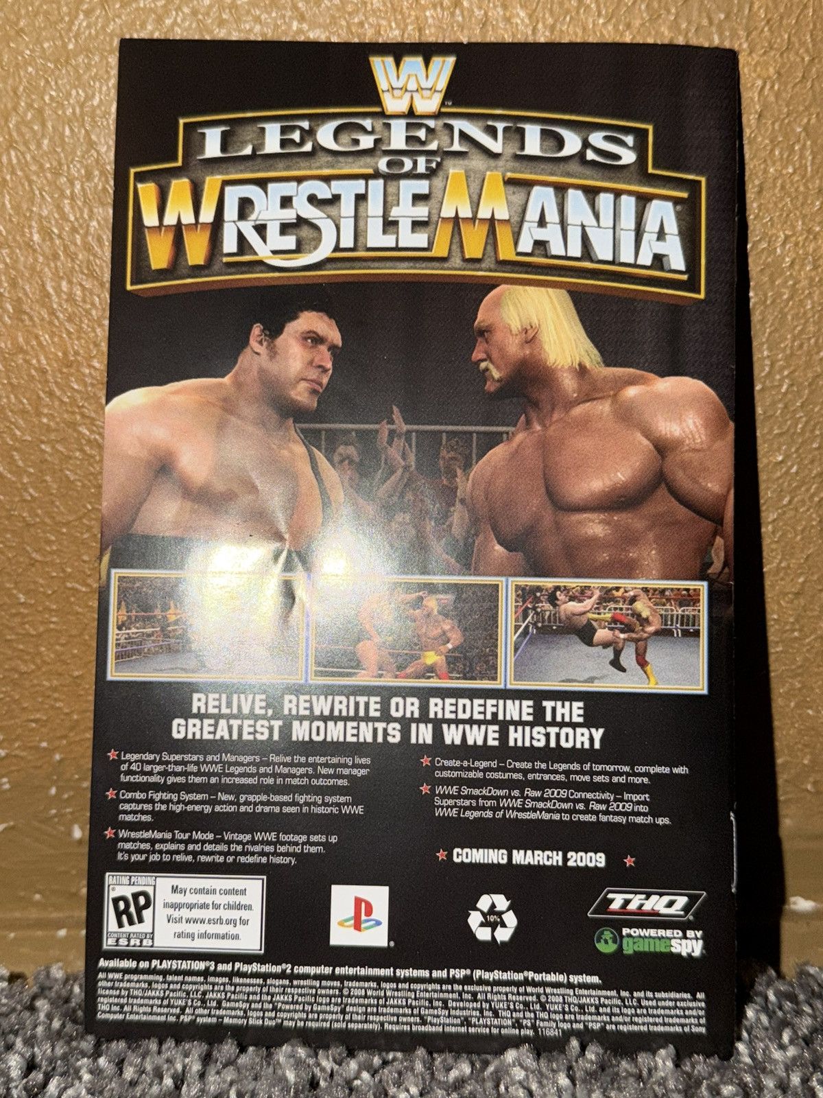 WWE Sony PlayStation 2 WWE Wrestling Smackdown Vs Raw 2009 Size ONE SIZE - 16 Thumbnail
