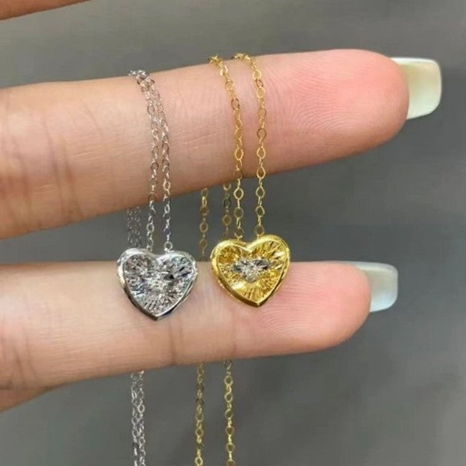 Other Heartbeat: Solid 18k White Gold Diamond Pendant Necklace Size ONE SIZE - 4 Thumbnail