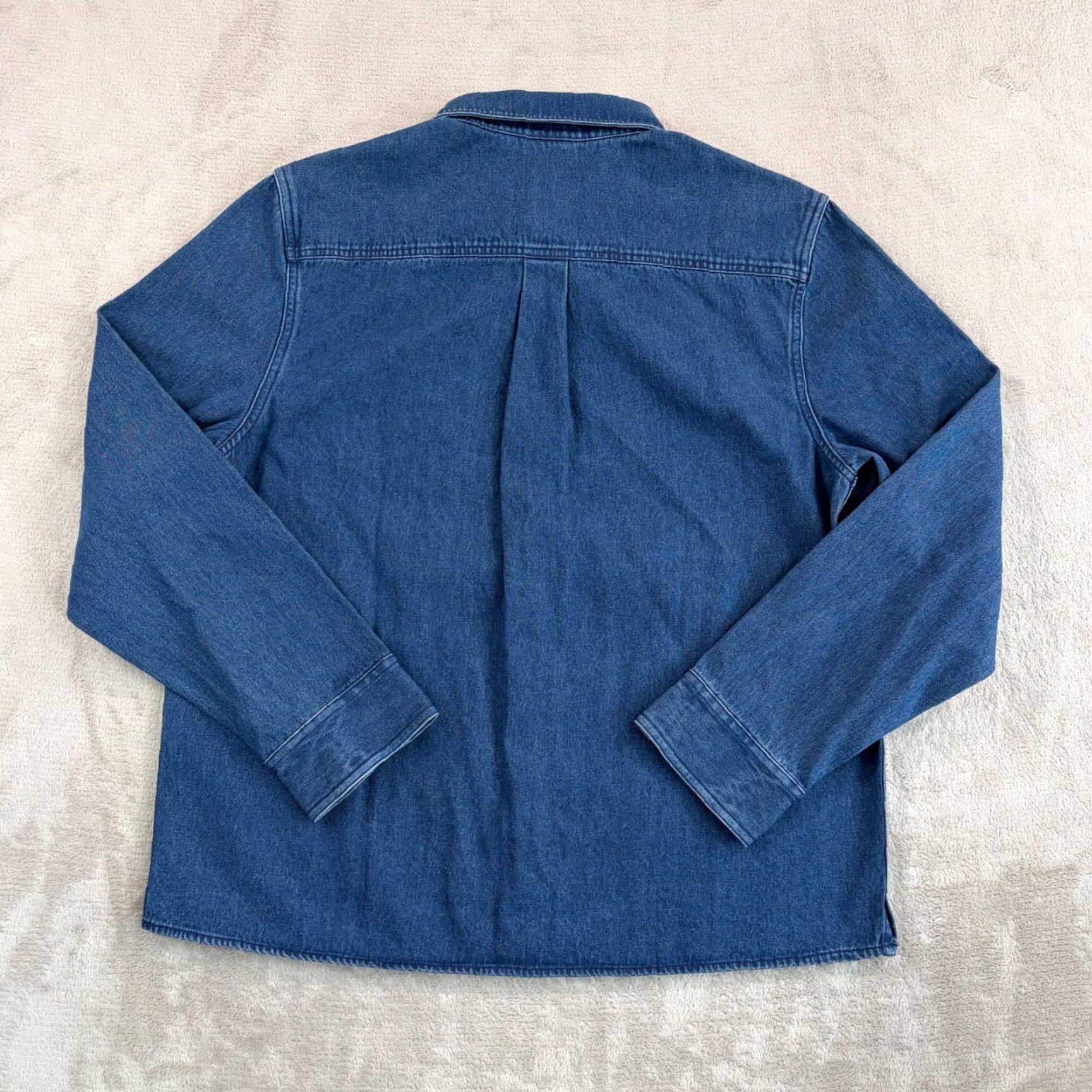 Denime DANDY DEL MAR Cartagena Denim Shirt Indigo Men L Tailored Button-Up Cam Collared Long Sleeve NWT Size US L / EU 52-54 / 3 - 6 Thumbnail