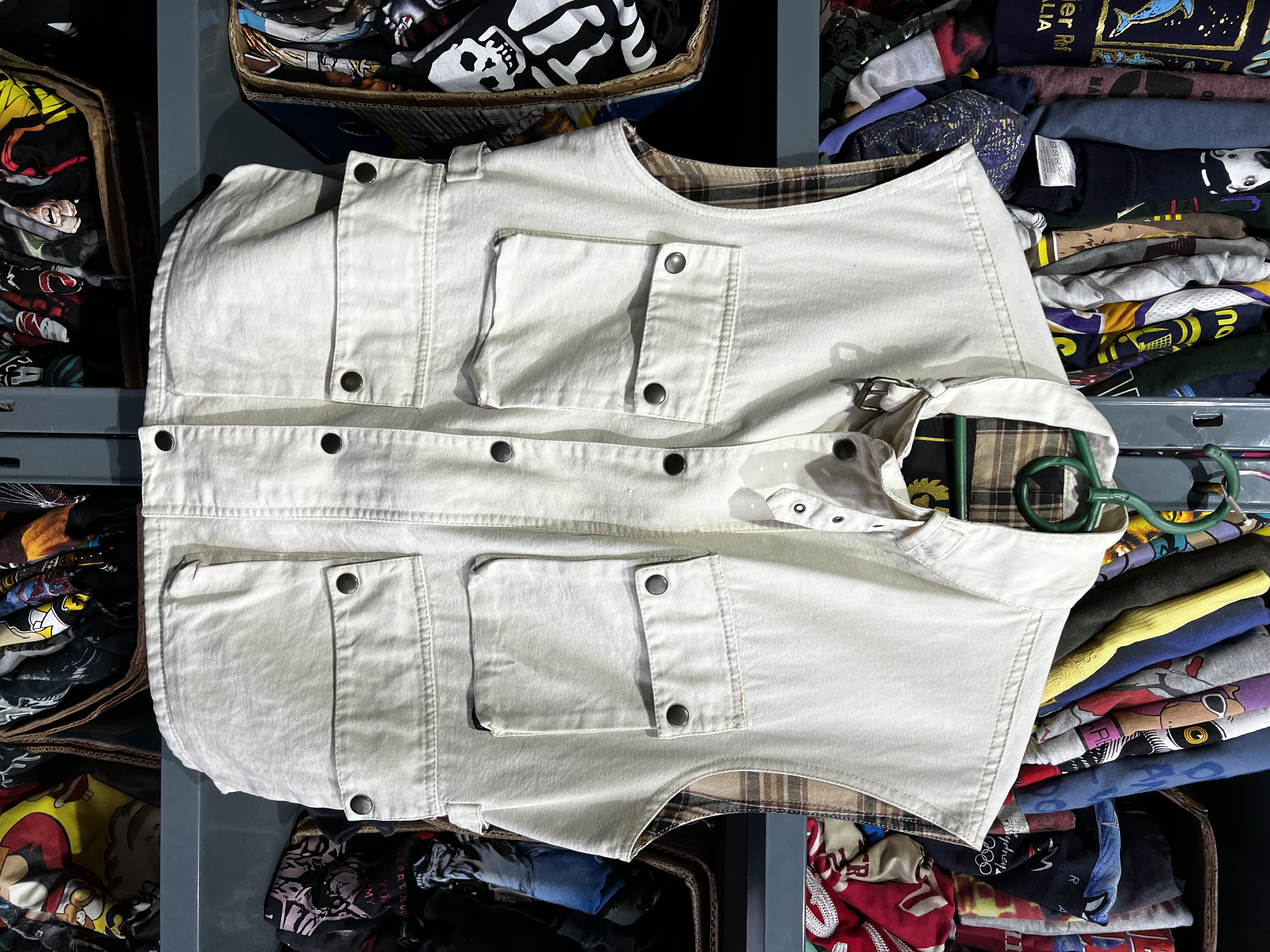 image of Vintage Belstaff Jacket Vest Size M in Grey, Men's
