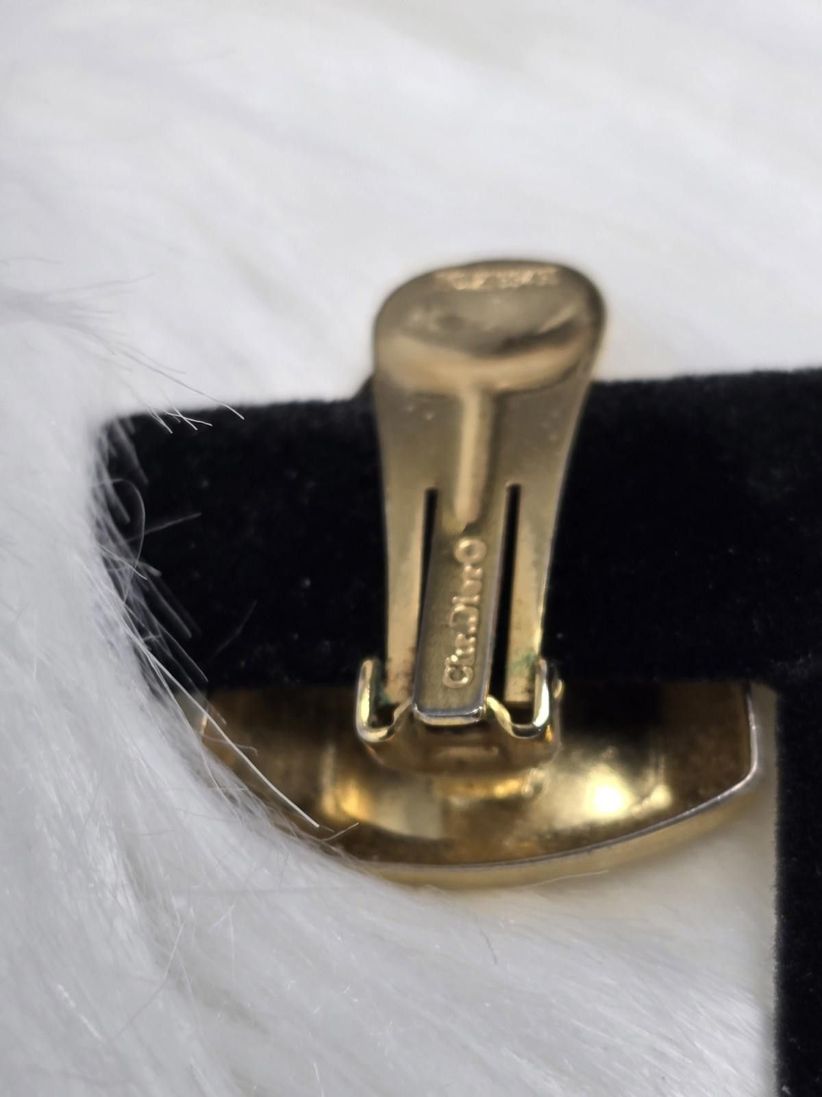 Dior Vintage Christian Dior Gold Shield Clip Earrings Size ONE SIZE - 3 Thumbnail