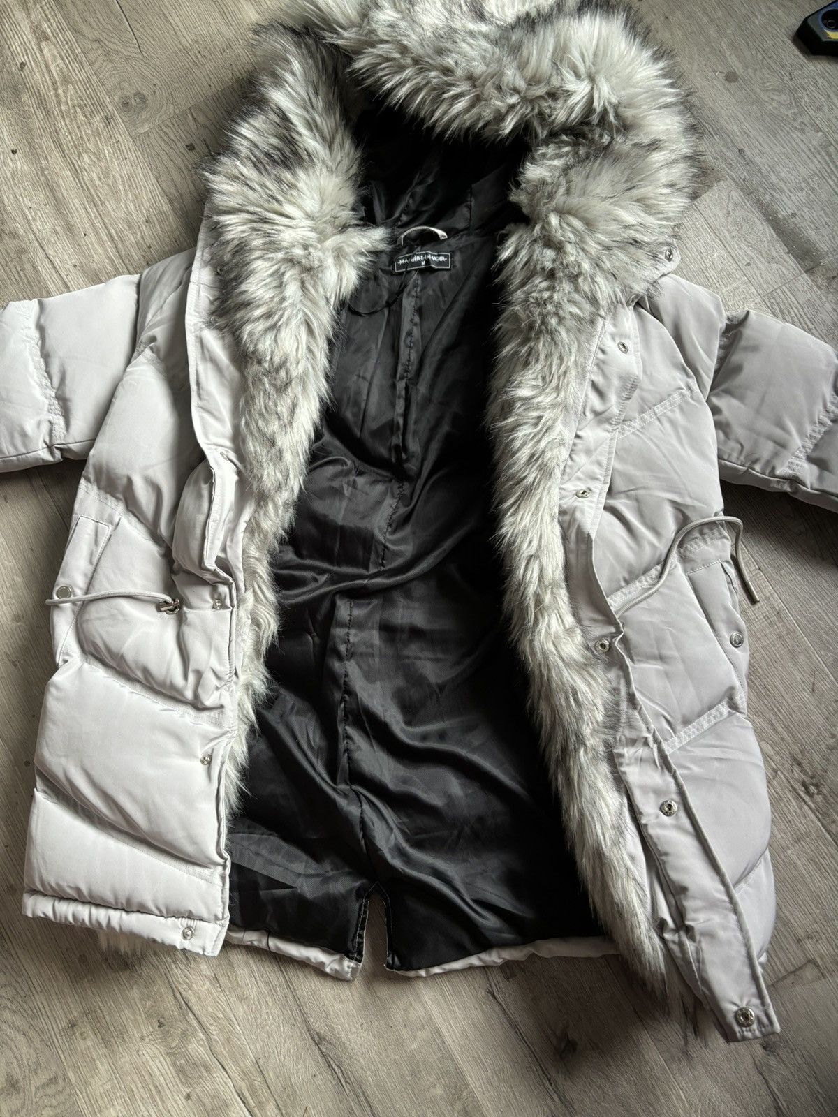 image of Maniere De Vior Heavy Fur Jacket in Grey, Men's (Size Medium)