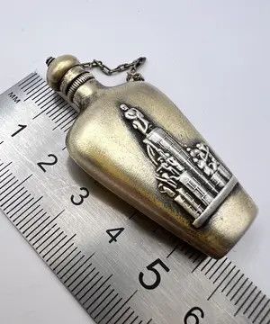 Vintage Vintage Gilt Sterling Silver 875 bottle Flask Perfume Oil Size ONE SIZE - 2 Thumbnail