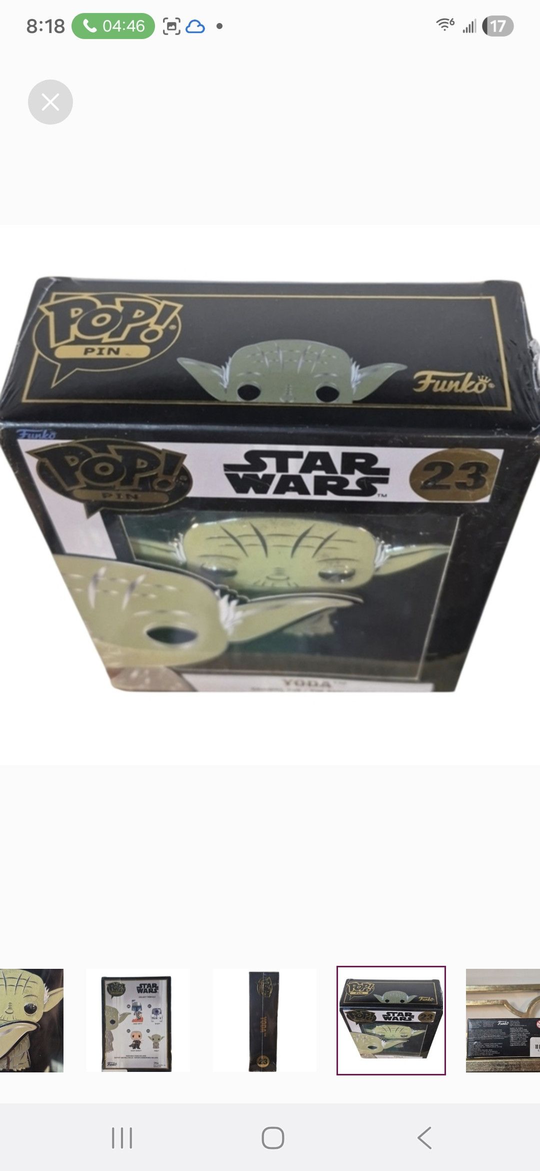 Other Funko × Star Wars POP PIN YODA Enamel Pin Size ONE SIZE - 5 Thumbnail