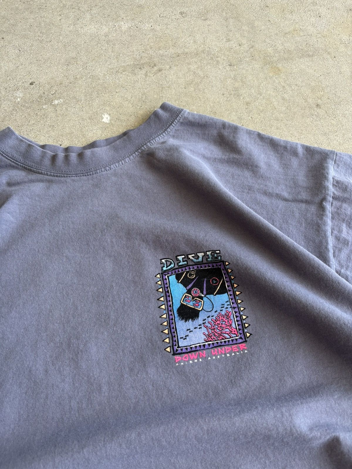Other Vintage 90s Dive Done Under Caines Australia Boxy Scuba Tee Size US XL / EU 56 / 4 - 4 Thumbnail