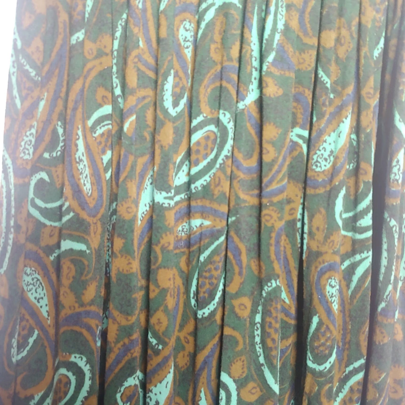 Sears Kerrybrook Sears Roebuck Dress Green Paisley Long Sleeve Size 14 Size 4XL / US 24-26 - 7 Thumbnail
