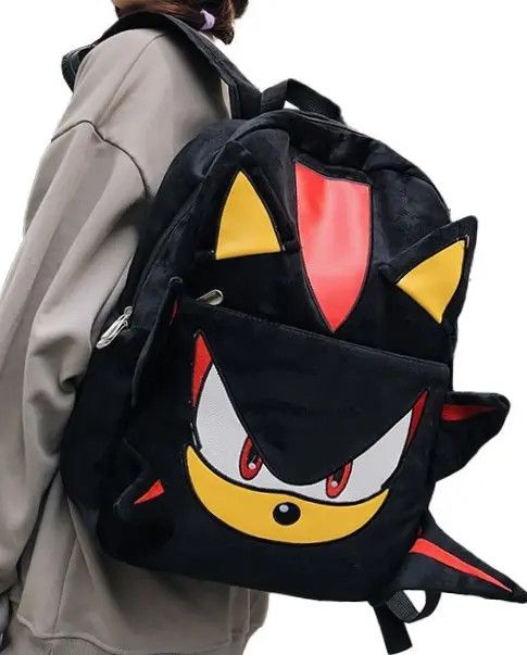Anime Toon Hedgehog Fox Backpack Plush Shoulder Bag Knapsack Size ONE SIZE - 1 Thumbnail