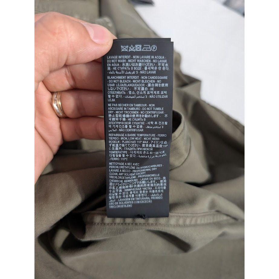Saint Laurent Paris o1rshd1 Classic Western Shirt in Khaki Stonewash Size US M / EU 48-50 / 2 - 16 Thumbnail