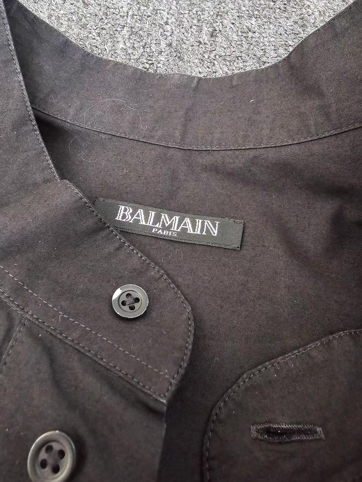 Balmain Balmain Men's Black Shirt Q4 Size US L / EU 52-54 / 3 - 2 Thumbnail