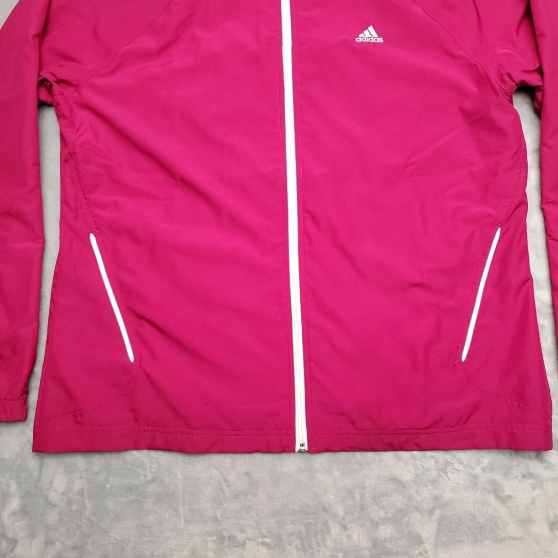 Adidas VINTAGE Adidas Jacket Womens XL Lined Windbreaker Track Full Zip Jogging Warm up Y2K Size XL / US 12-14 / IT 48-50 - 2 Thumbnail