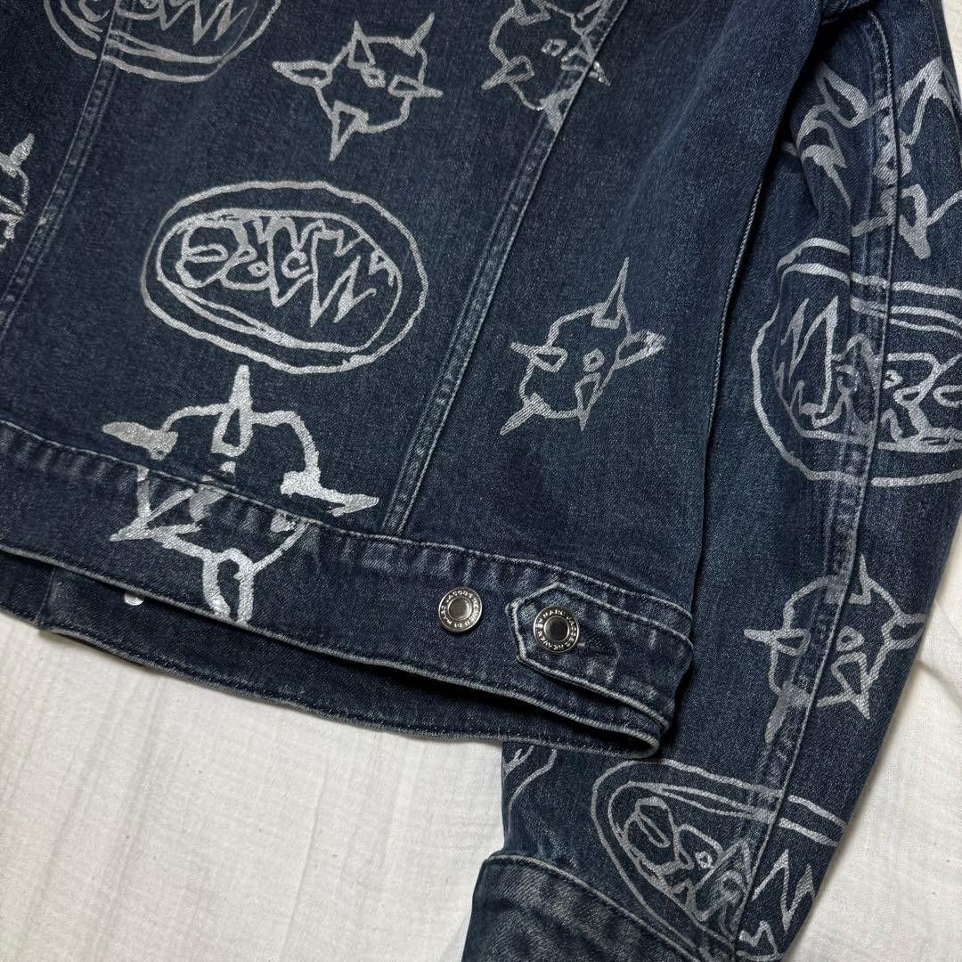 Heaven by Marc Jacobs Heaven by Marc Jacobs Painted Silver Denim Jacket M Size US M / EU 48-50 / 2 - 5 Thumbnail