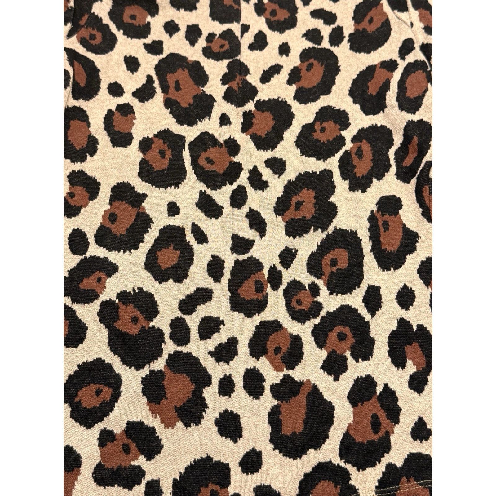 SMYTHE Smythe Blouse Shirt Animal Print Pouf Shoulder Mock Neck Puff Sleeve Small M Tan Brown Black Womens Regular Included Size M / US 6-8 / IT 42-44 - 6 Thumbnail