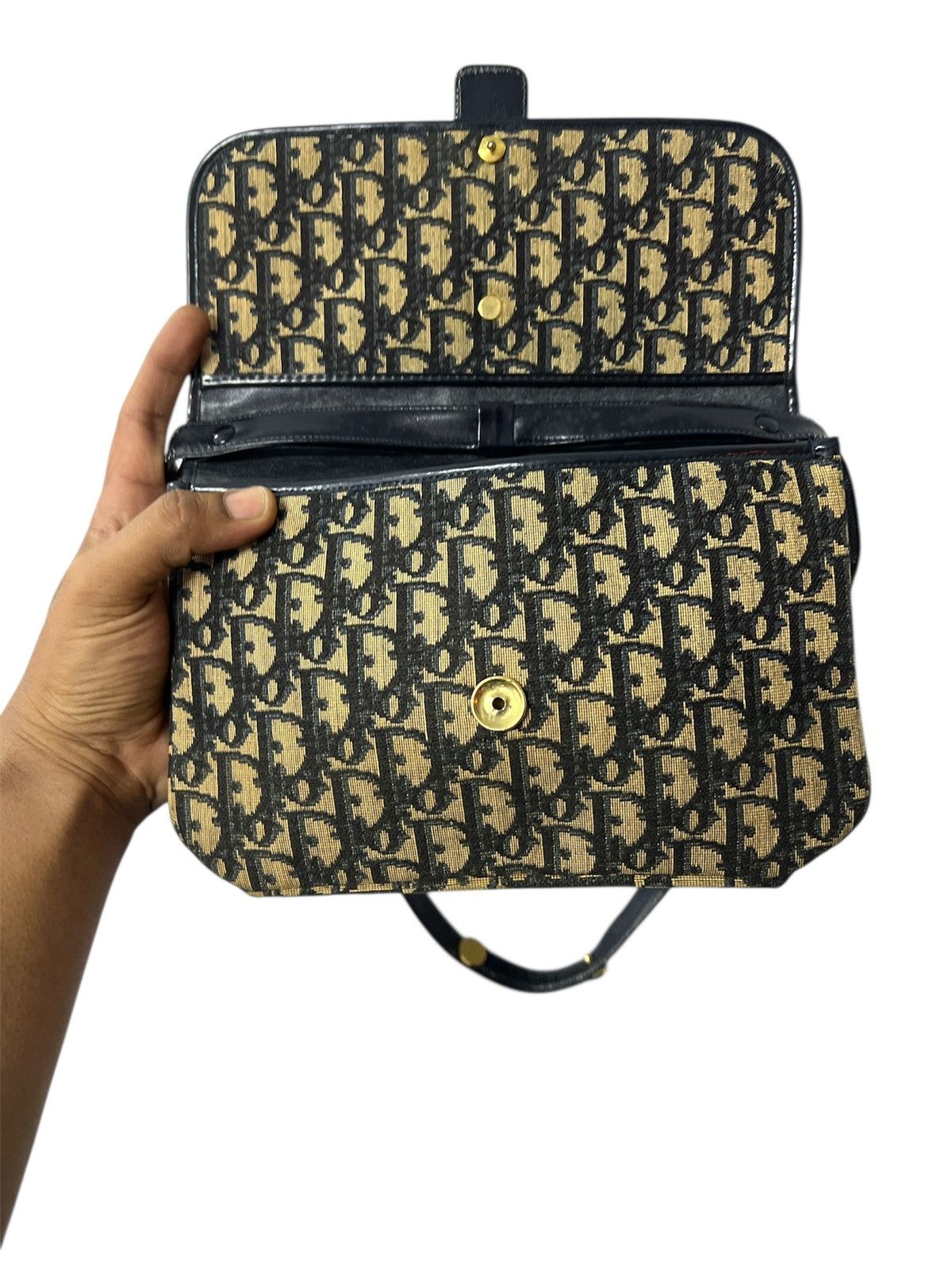 Christian Dior Monsieur VINTAGE DIOR TROTTER CANVAS SHOULDER BAG Size ONE SIZE - 10 Thumbnail