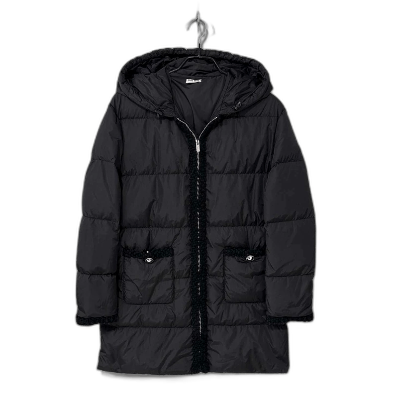 Miu Miu Black Lace Down Jacket by MIUMIU Size S / US 4 / IT 40 - 1 Thumbnail