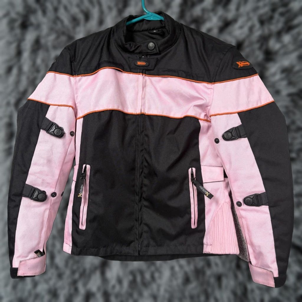 Element Xelement Motorcycle Jacket Womens Small Black Pink Waterproof Padded Insulated Size S / US 4 / IT 40 - 1 Thumbnail