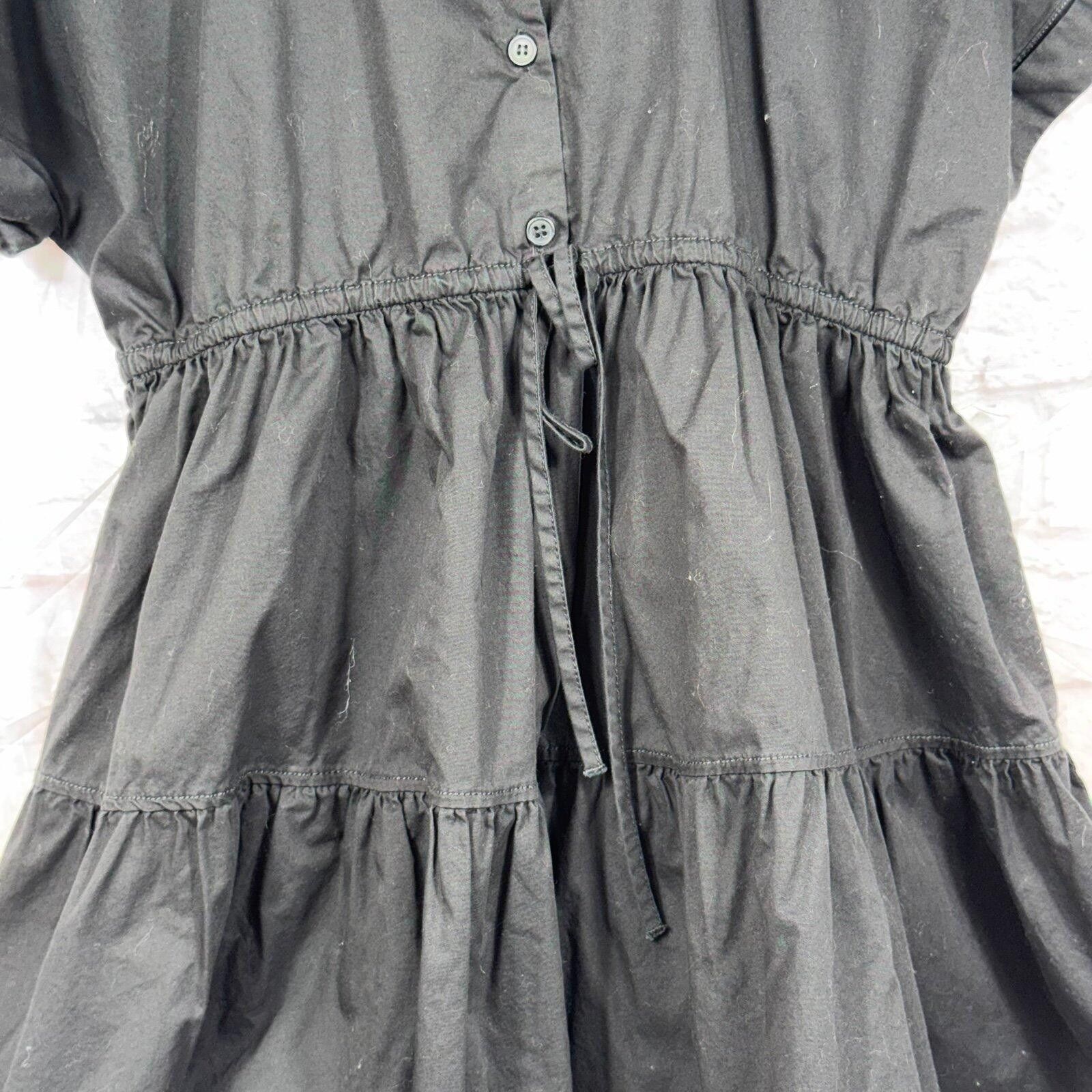 Zara Zara Black Tiered Mini Shirt Dress Womens XS Short Sleeve Size XS / US 0-2 / IT 36-38 - 3 Thumbnail
