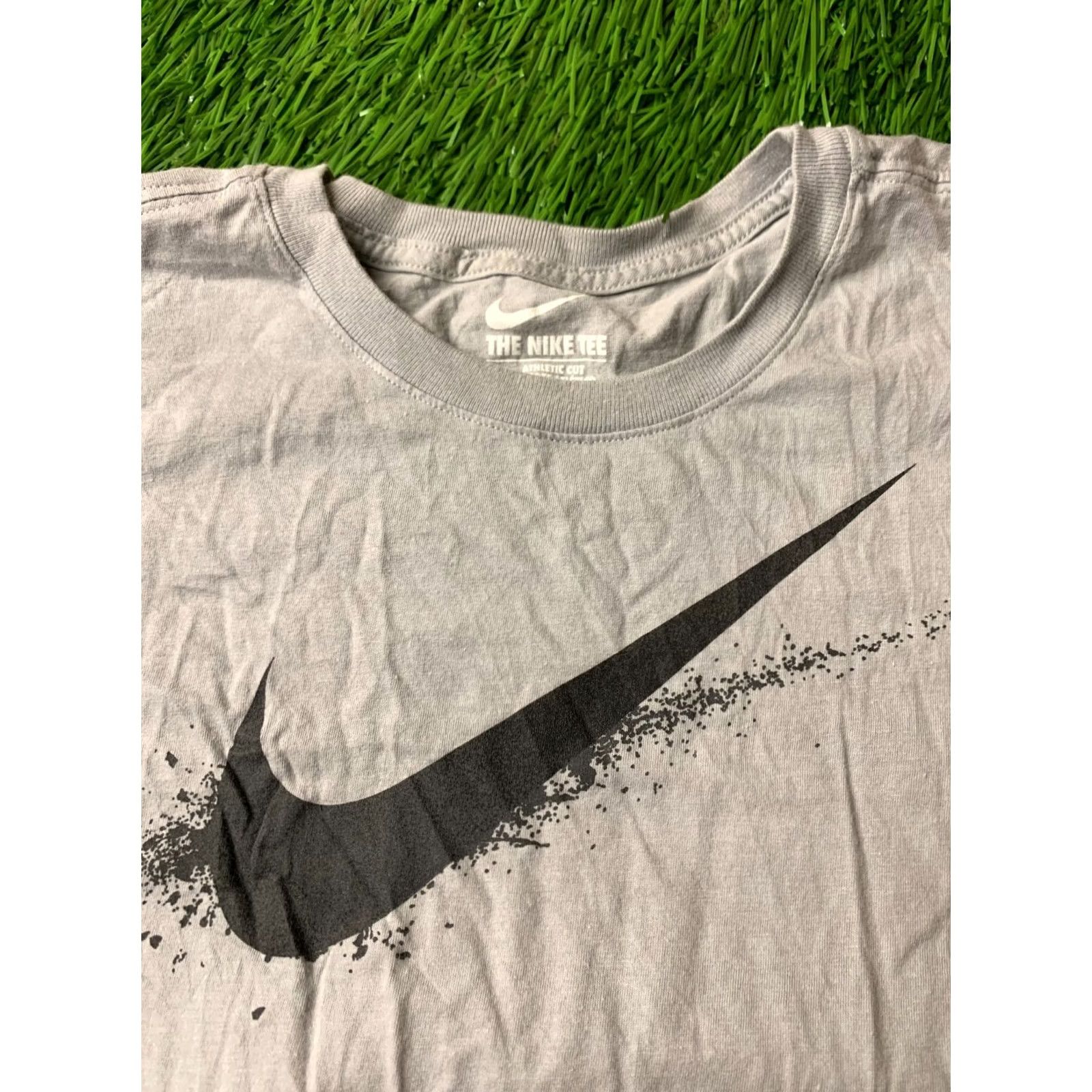 Nike NIKE Shirt Mens M Gray 100% Cotton Short Sleeve Crew Neck T-SHIRT 2015 Casual Jersey Vintage No Size US M / EU 48-50 / 2 - 3 Thumbnail
