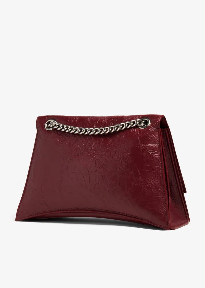Balenciaga o1la1rc1a1225 Size: OS / Crush Medium Chain Bag in Burgundy Size ONE SIZE - 3 Thumbnail