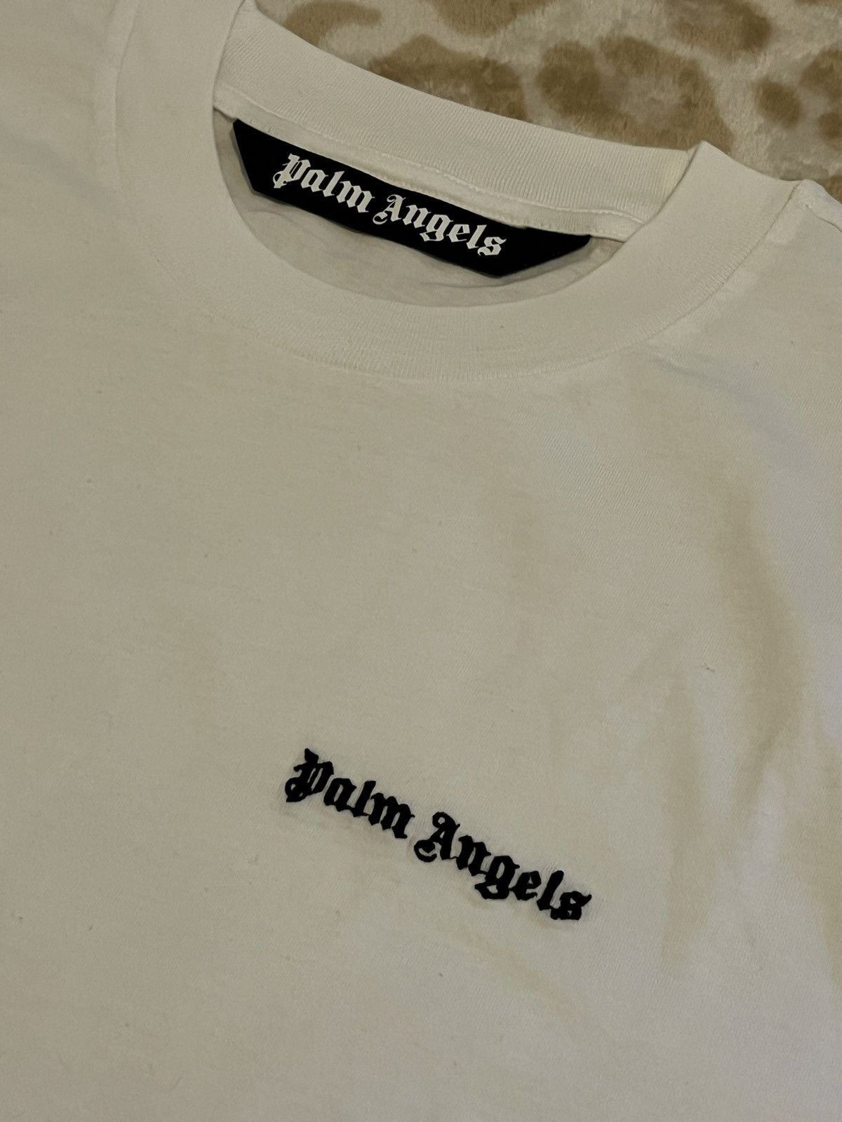 Palm Angels Palm Angels Embroidered-Logo Cotton T-Shirt Small New Size US S / EU 44-46 / 1 - 3 Thumbnail