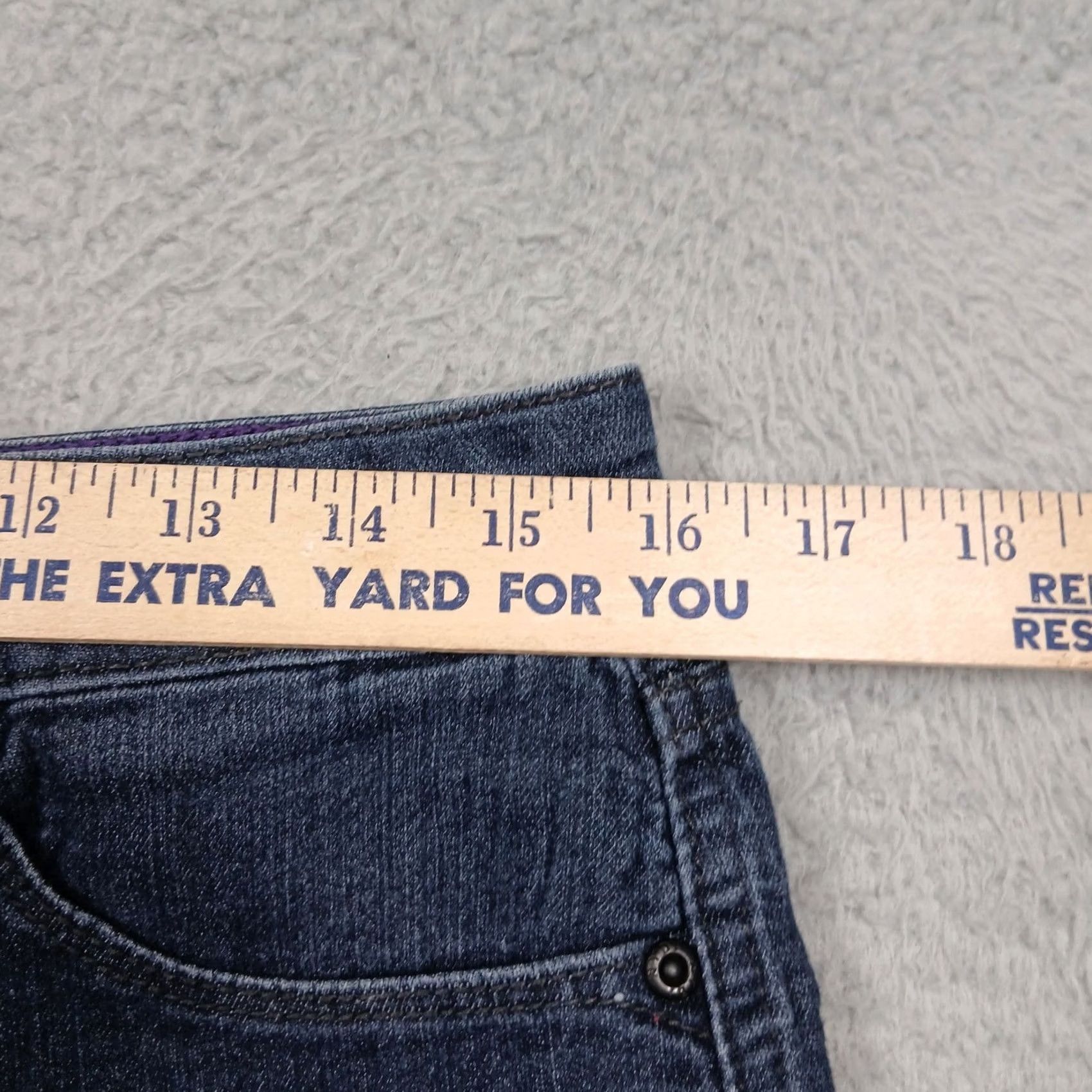 NYDJ NYDJ Billie Mini Bootcut Jeans Womens 12 Dark Wash Denim Stretch Lift Tuck Size 34" / US 12 / IT 48 - 6 Thumbnail