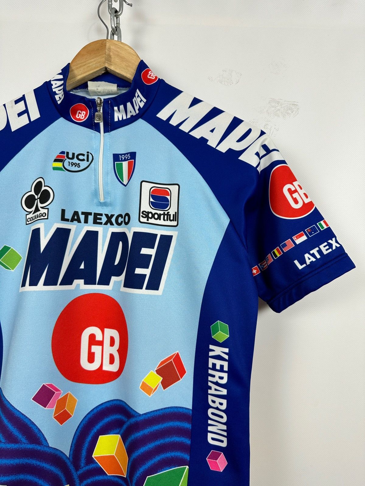 Vintage 1995 Vintage Sportful Mapei GB Cycling Jersey Size US M / EU 48-50 / 2 - 8 Thumbnail
