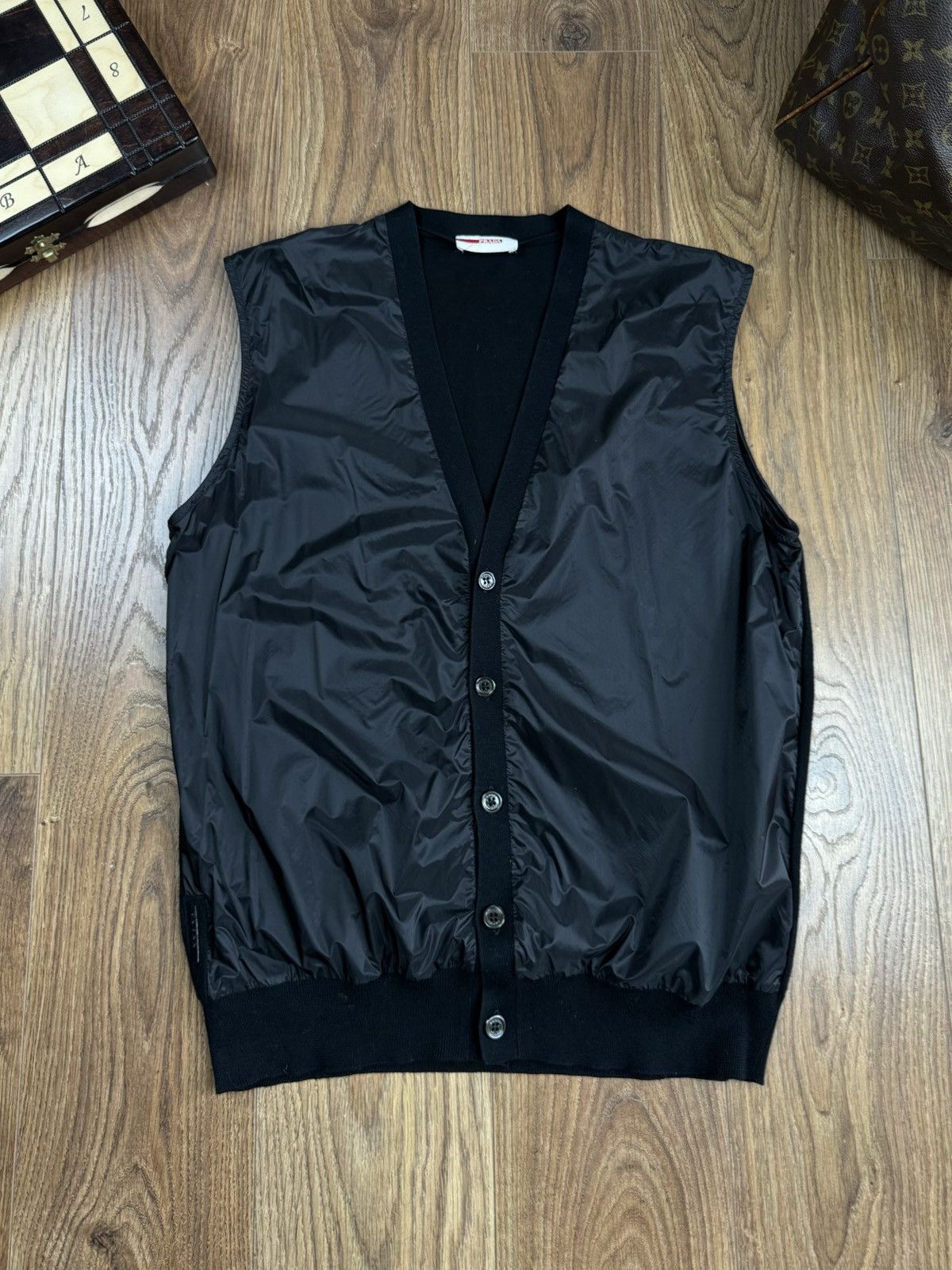 Prada Archive nylon vest Prada original luxury streetwear item Size L / US 10 / IT 46 - 1 Thumbnail