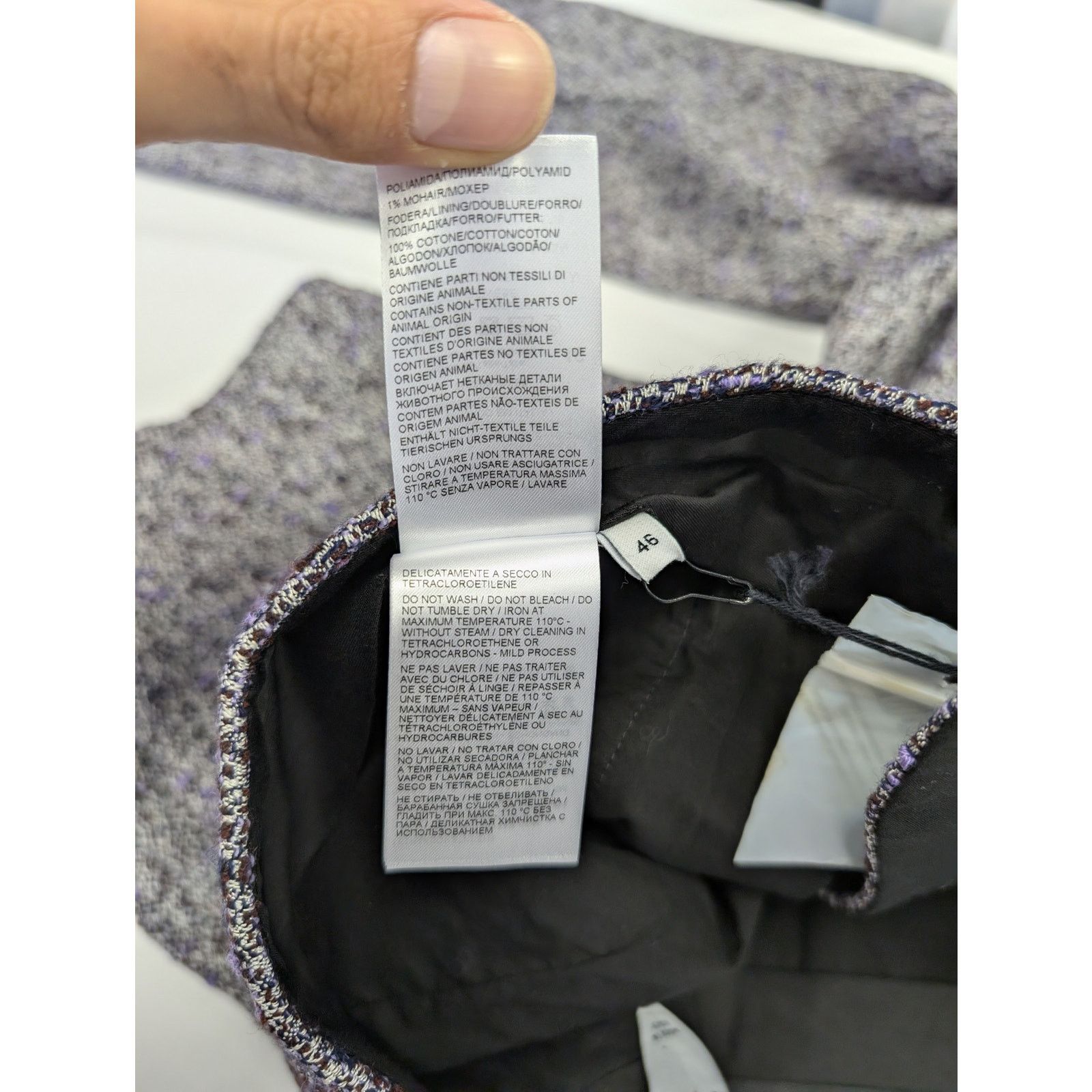 Bottega Veneta o1rshd1 Multicol Wool Viscose Trousers Pants Lilac/Bordeaux Size US 30 / EU 46 - 14 Thumbnail