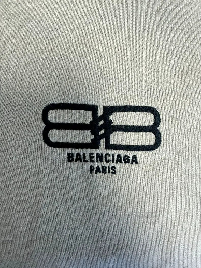 Balenciaga Balenciaga Solid Color Printed Letter Long Sleeve Hoodie Size US L / EU 52-54 / 3 - 3 Thumbnail