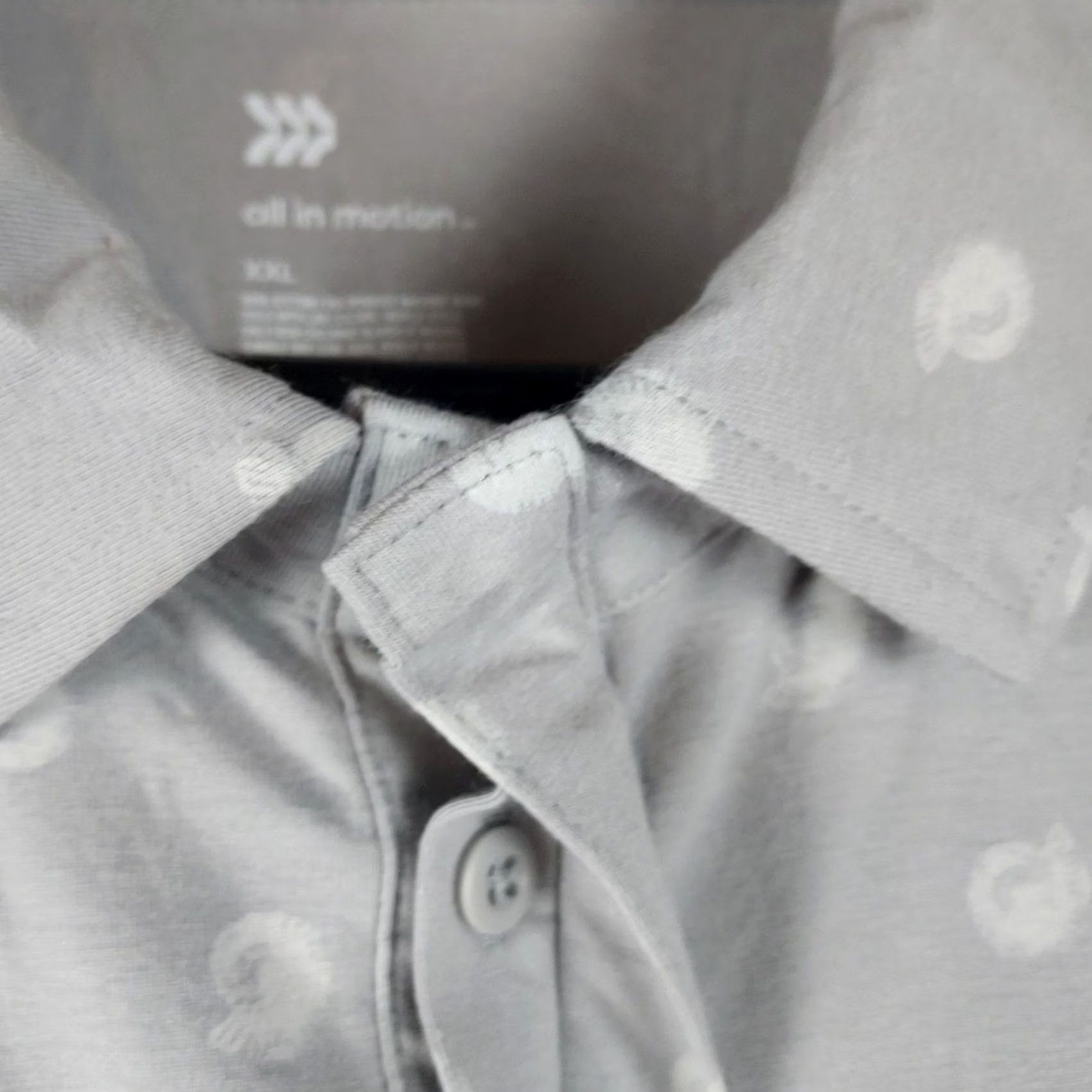 Vintage All In Motion Polo Shirt Mens XXL Gray Short Sleeve Moisture Wicking Quick Dry Golf Collared Button Closure Regular Fit Size US XXL / EU 58 / 5 - 6 Thumbnail