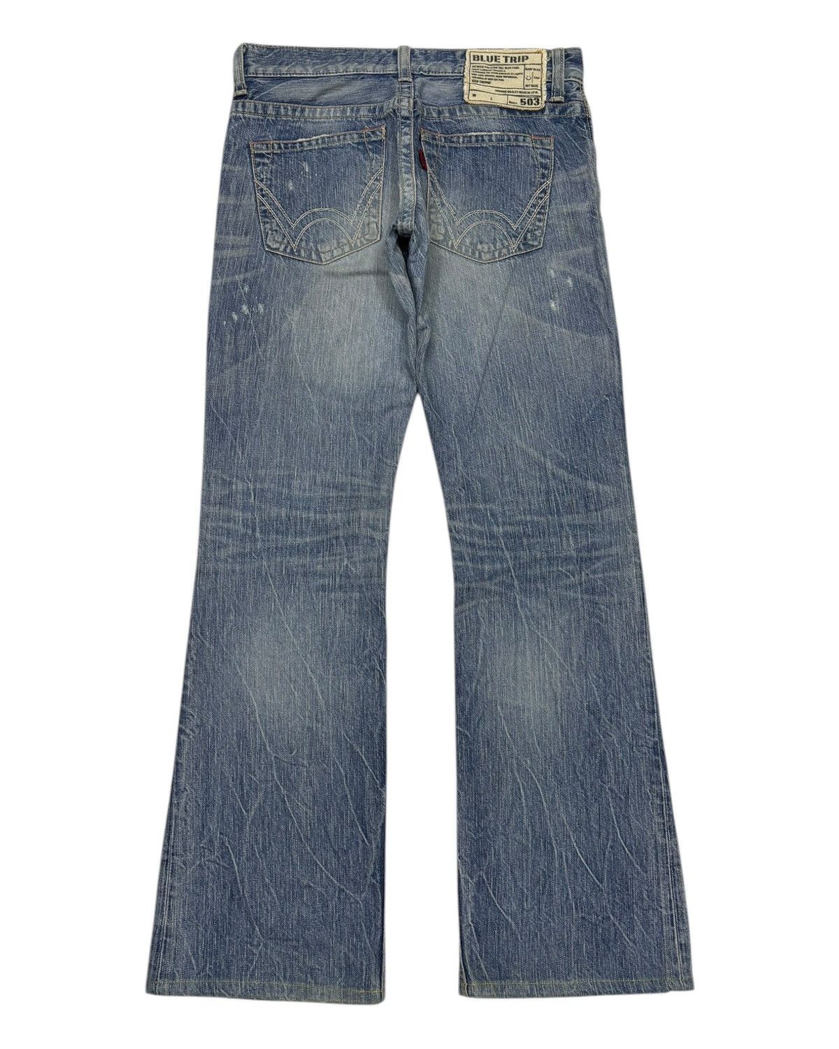 Edwin Flare Jeans Edwin 503 Bootcut Distressed Denim Jeans Size 31" - 8 Thumbnail